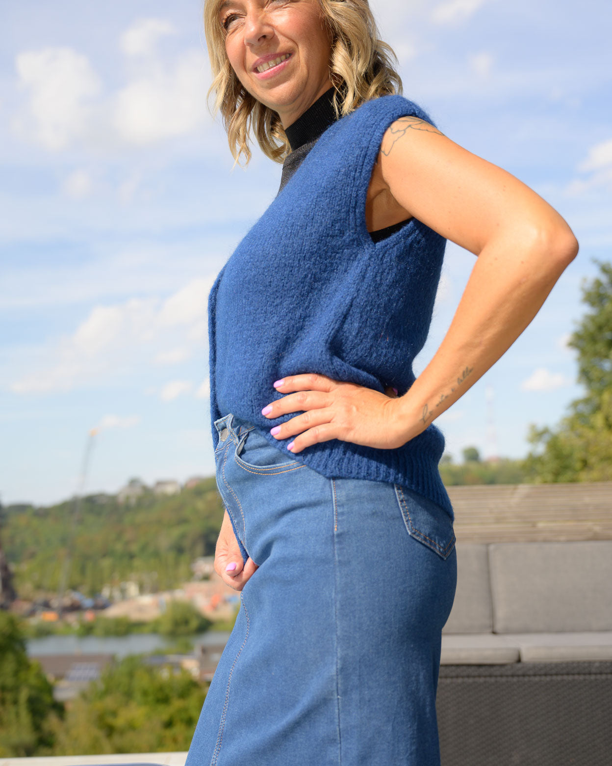 Gilet Maéva bleu