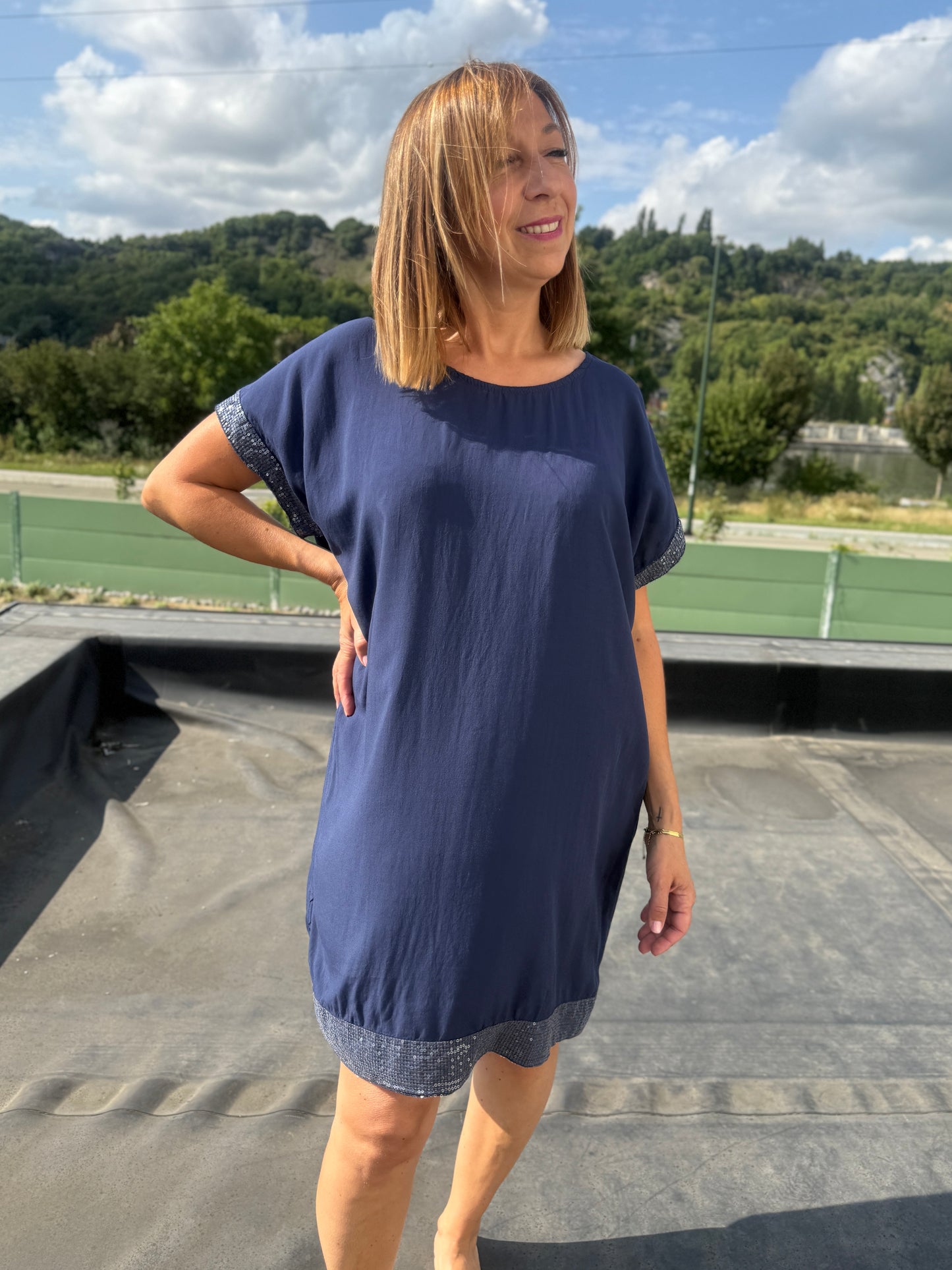 Robe Katarina bleu marine