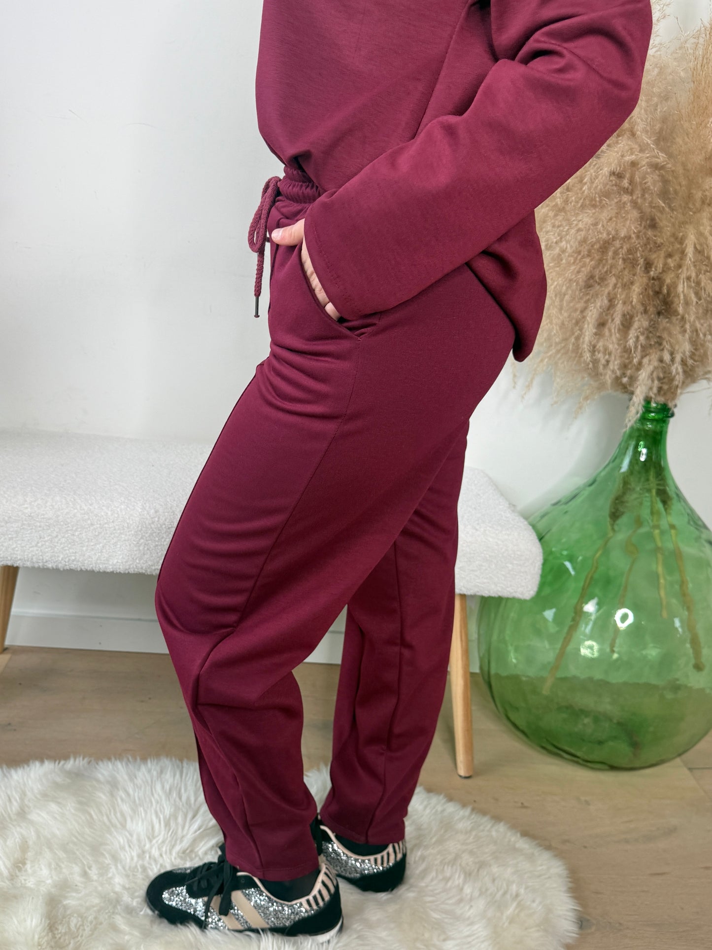 Pantalon Maïra bordeaux