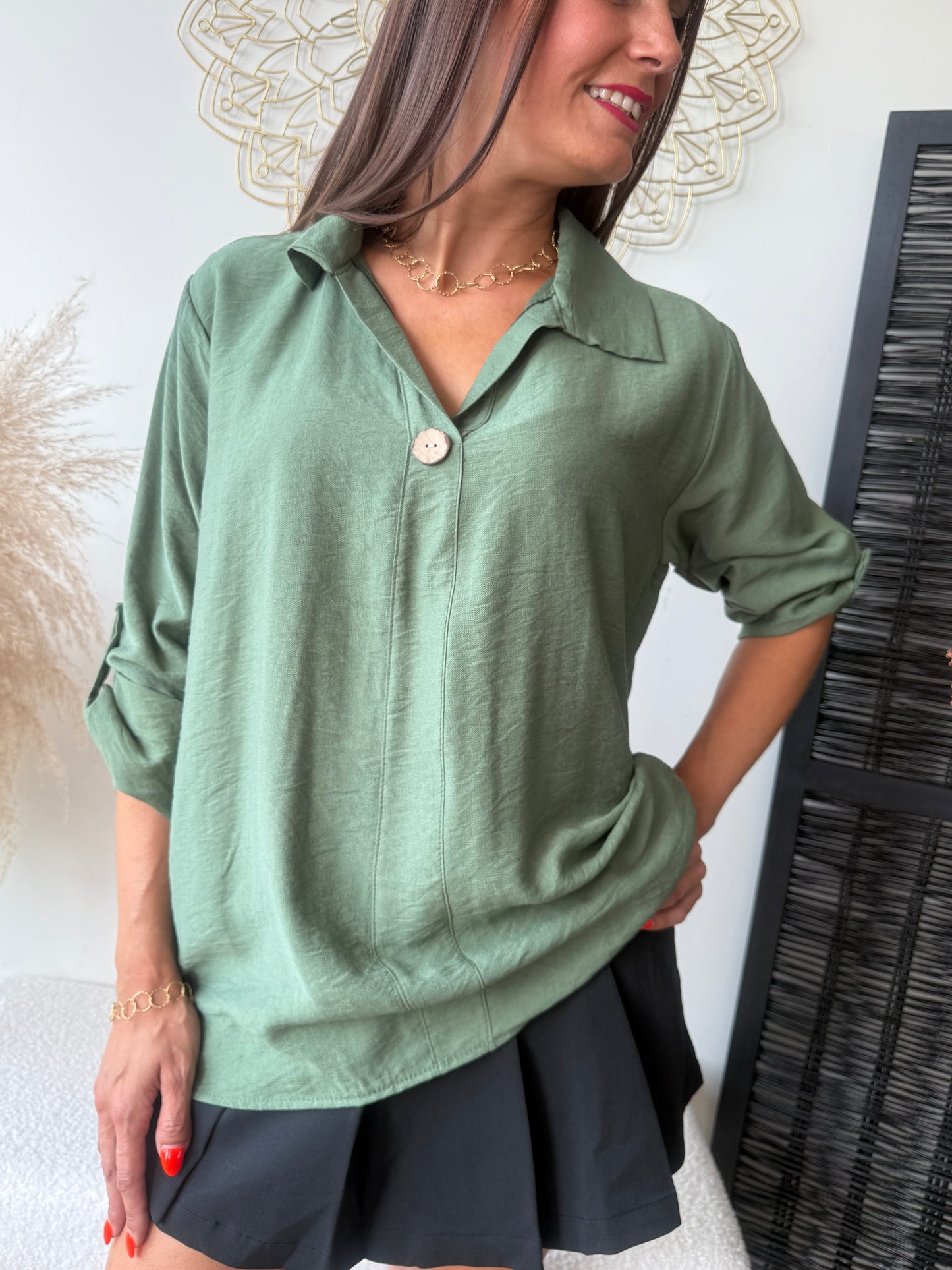 Blouse Célia kaki