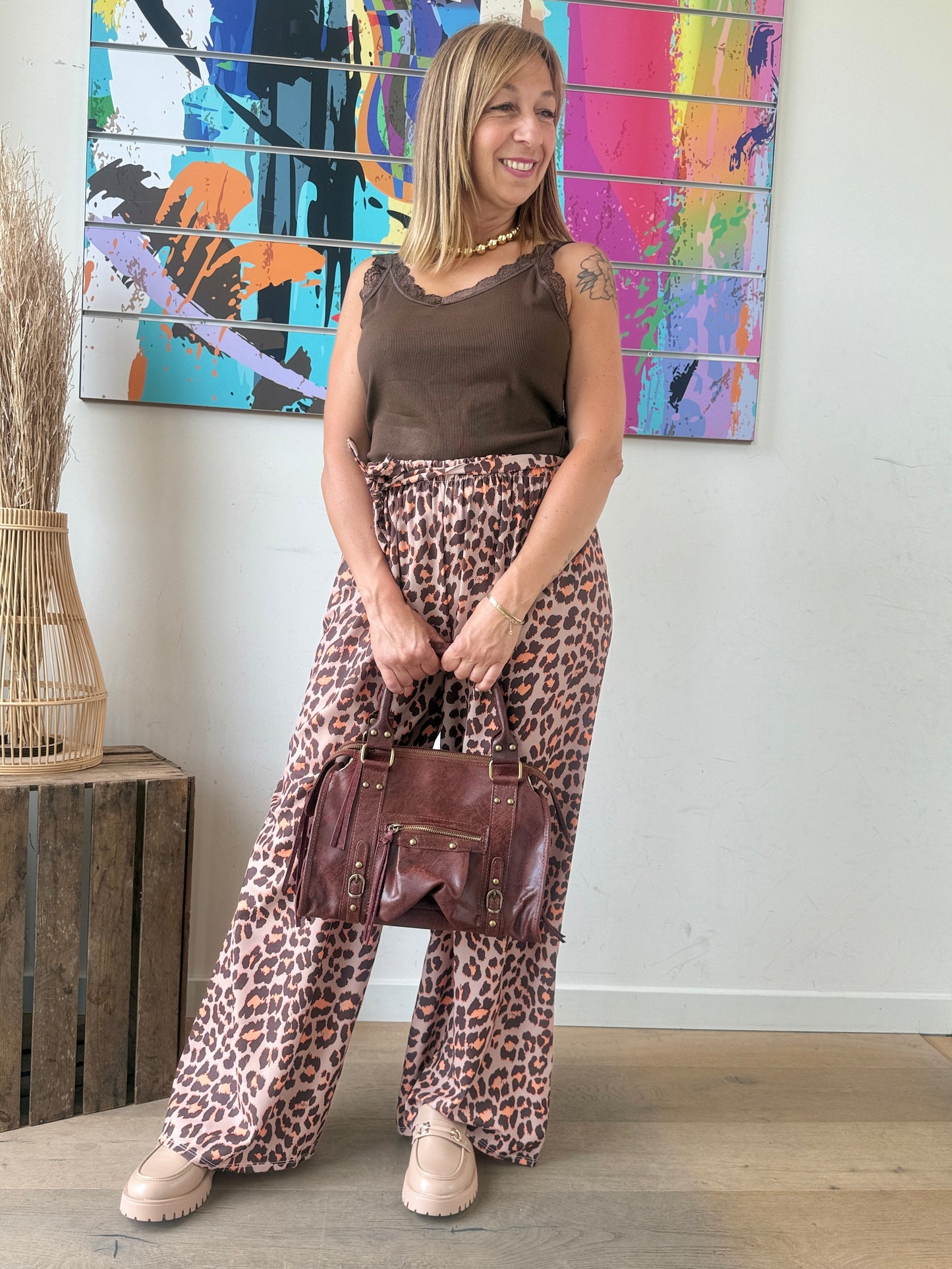 Pantalon Lino camel
