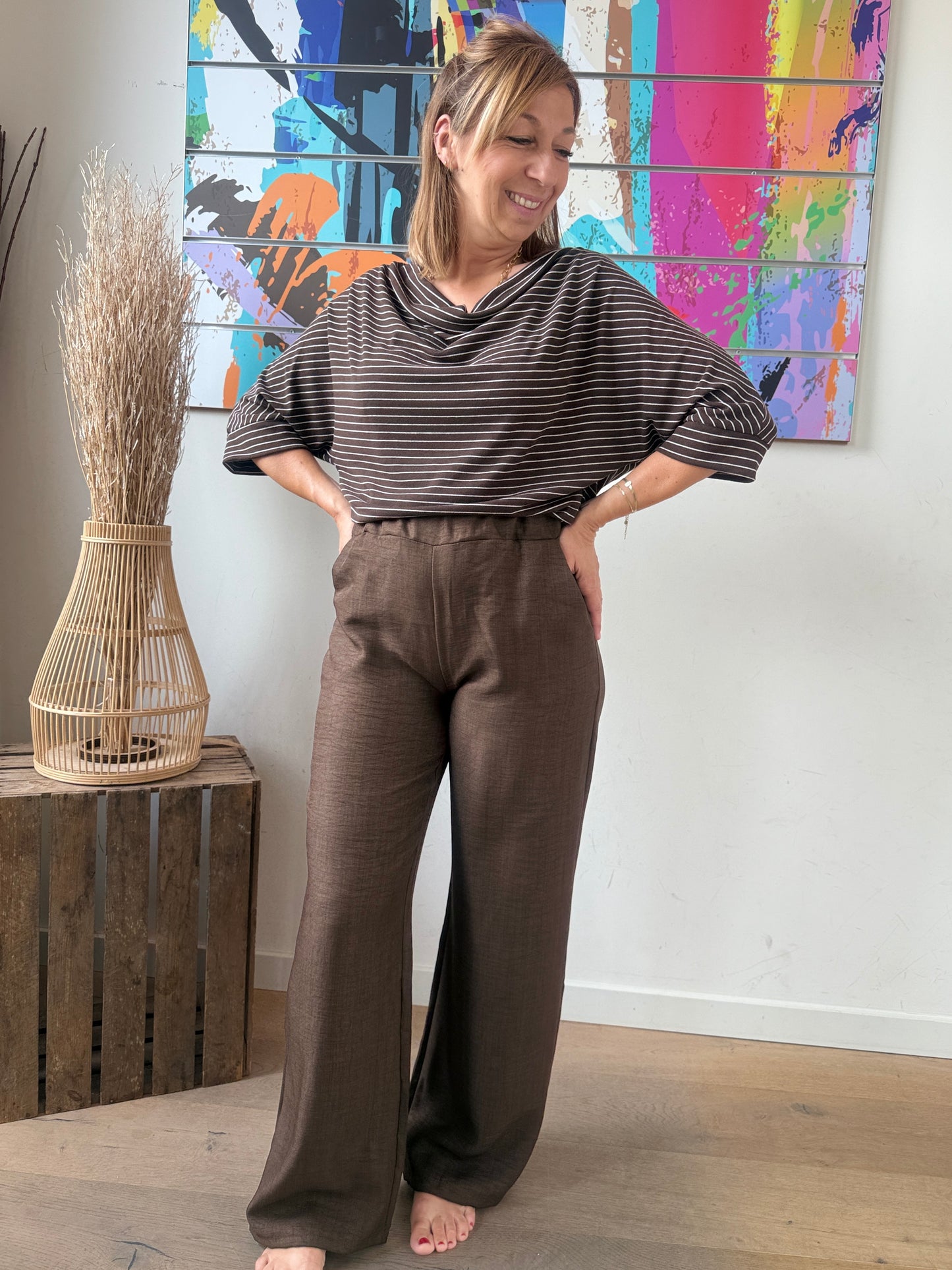 Pantalon Jessica marron
