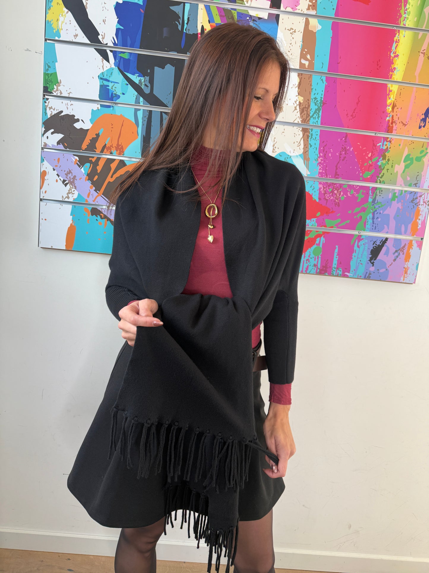 Gilet châle Maissane noir