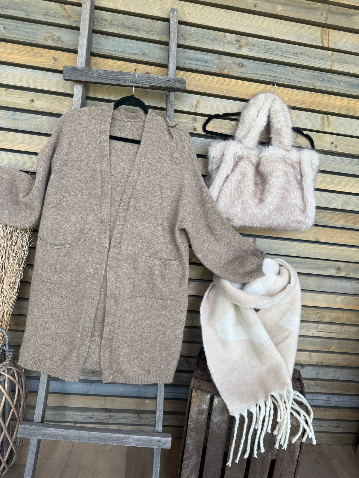 Echarpe Amour beige