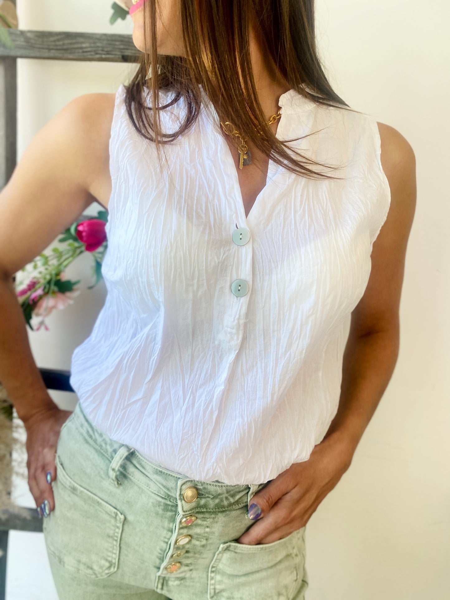 Blouse Savannah blanc