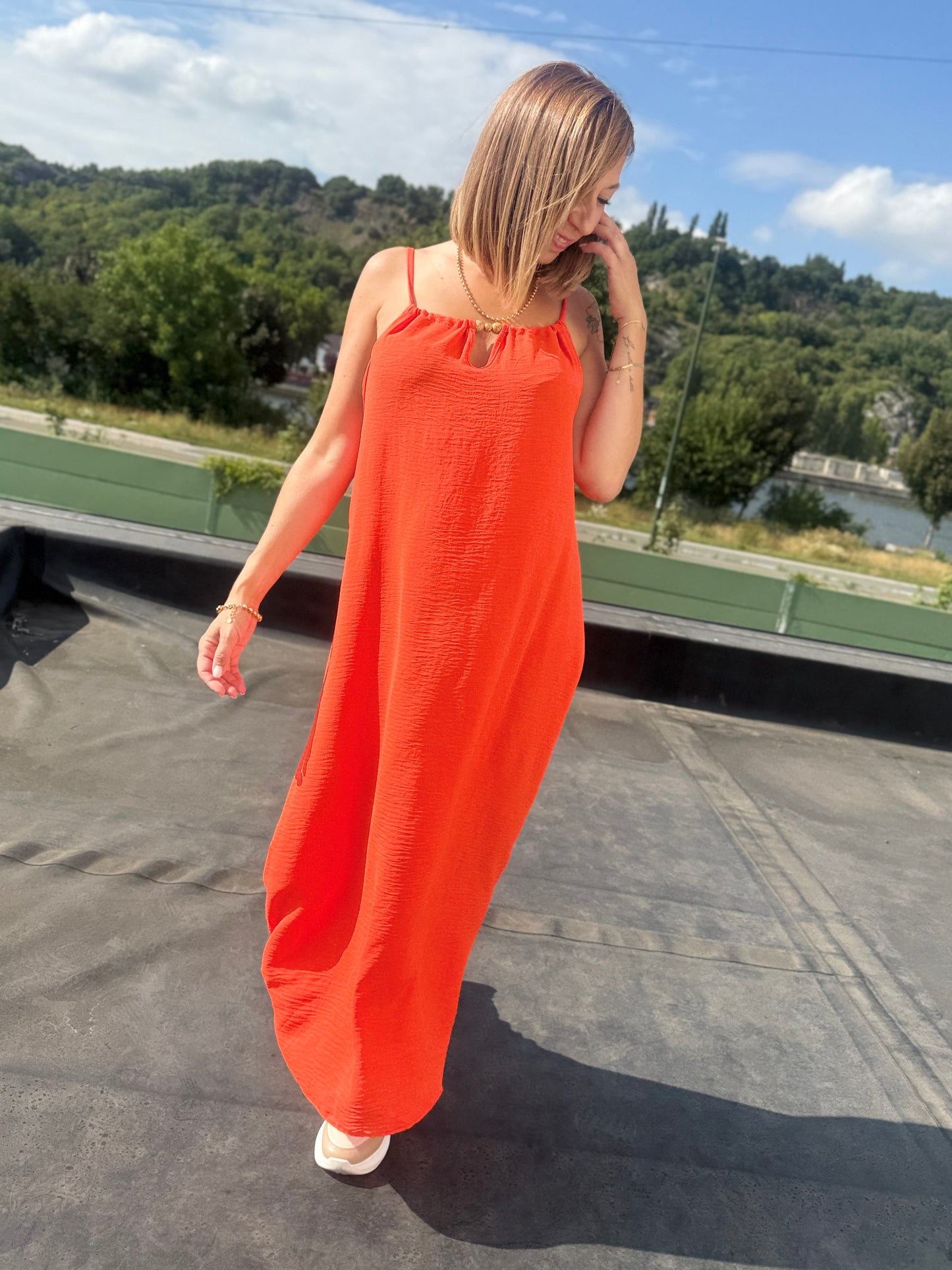 Robe Cléo orange