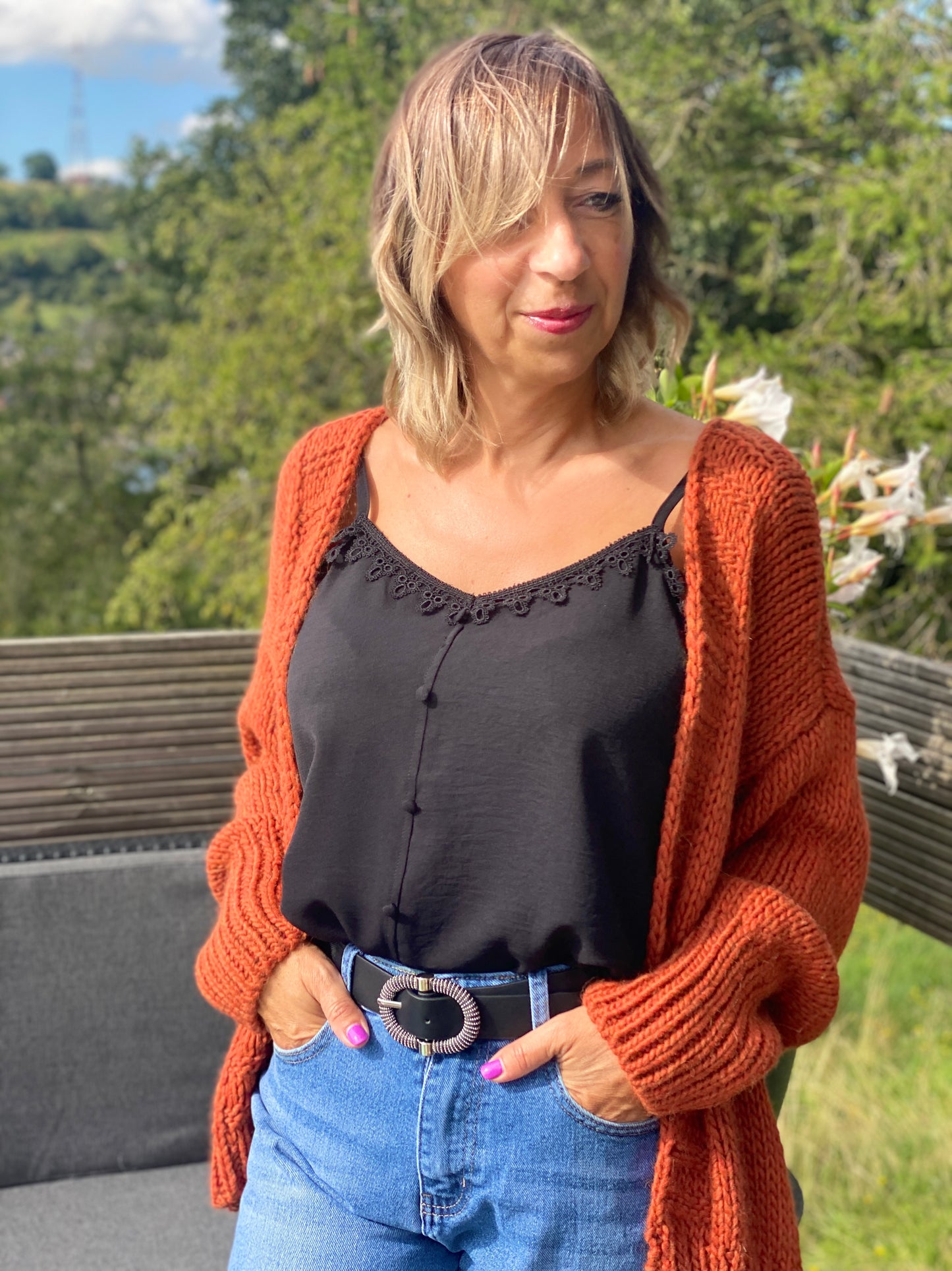 Top Inès noir