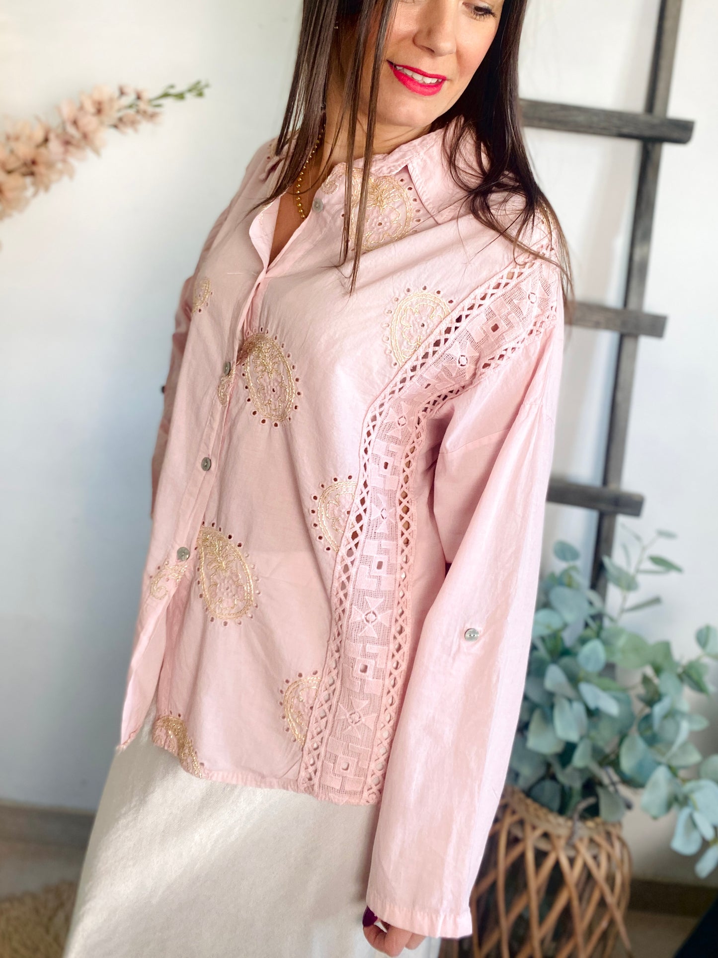 Chemisier Pascaline rose