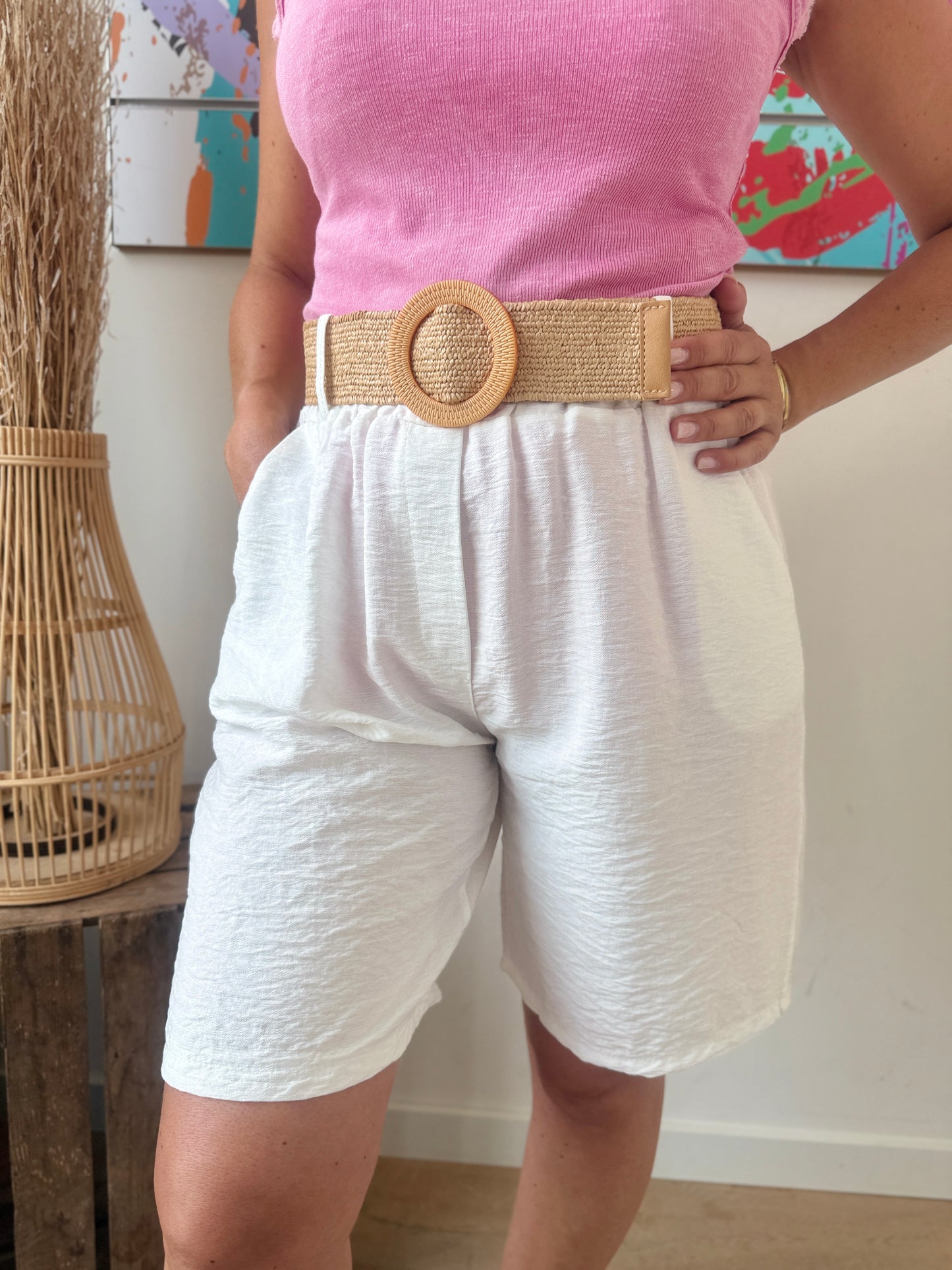Bermuda/short Emma blanc