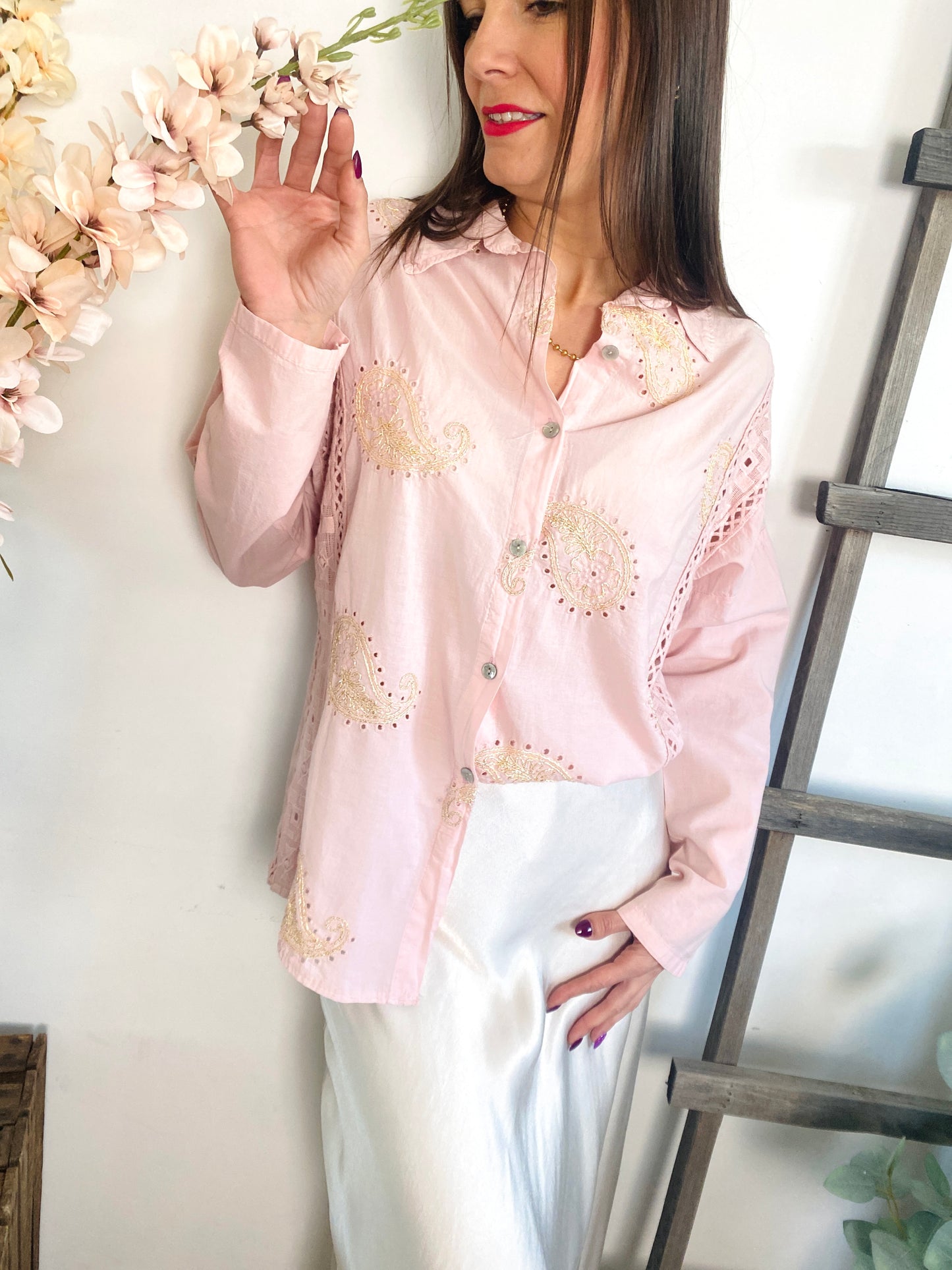 Chemisier Pascaline rose
