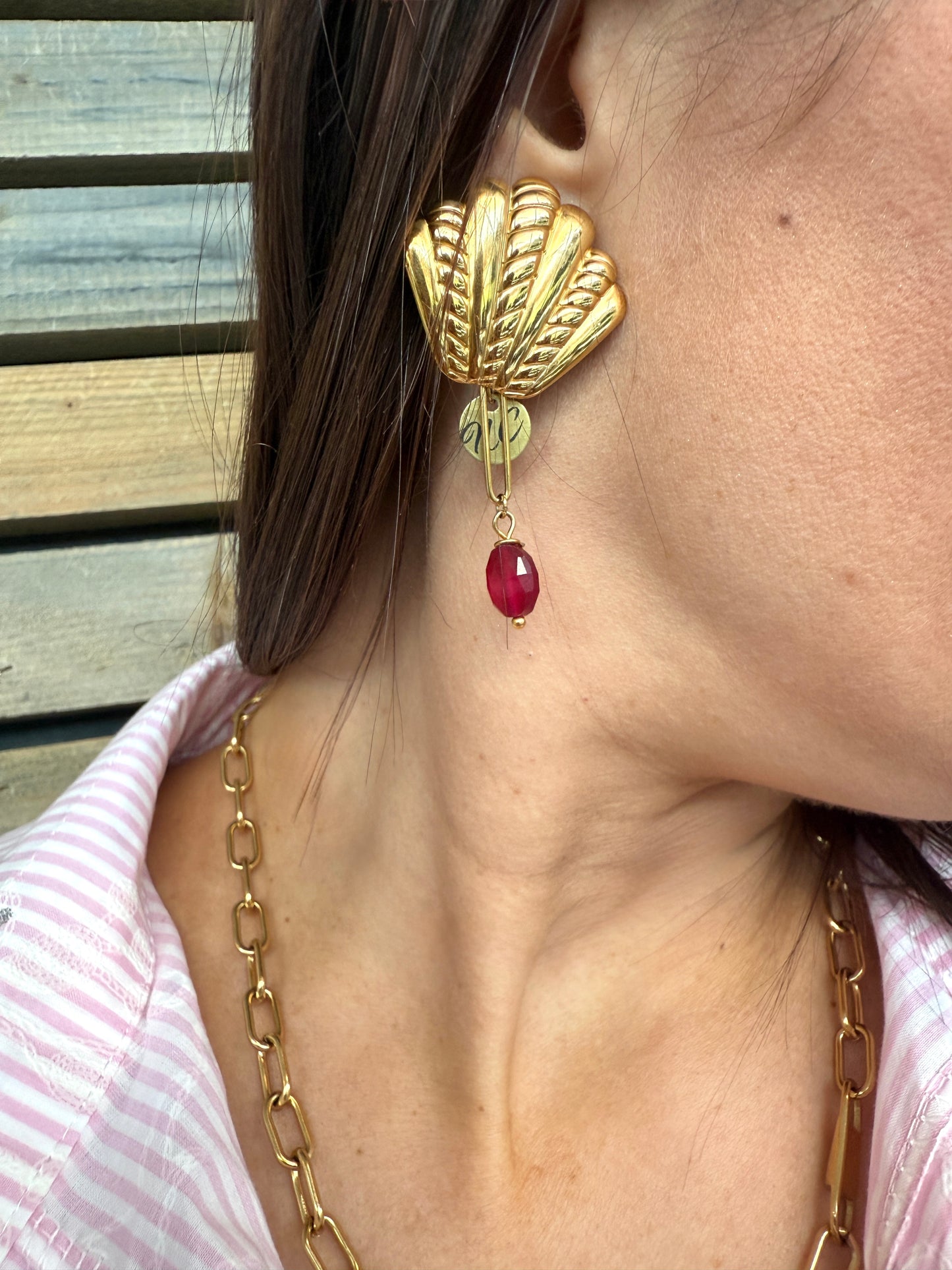 Boucles d'oreilles Nicole Cavallaro clou