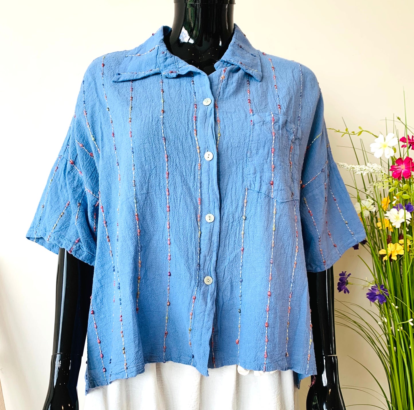 Chemisier Béatrice bleu jeans