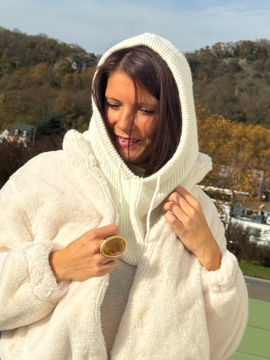 Cagoule Cécile écru