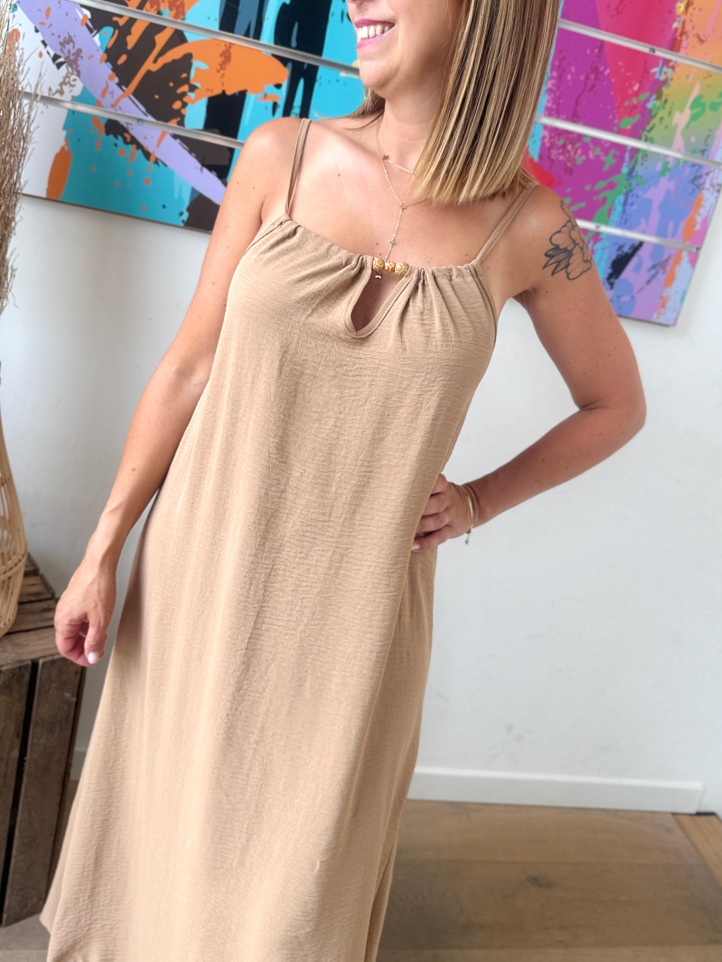 Robe Cléo camel