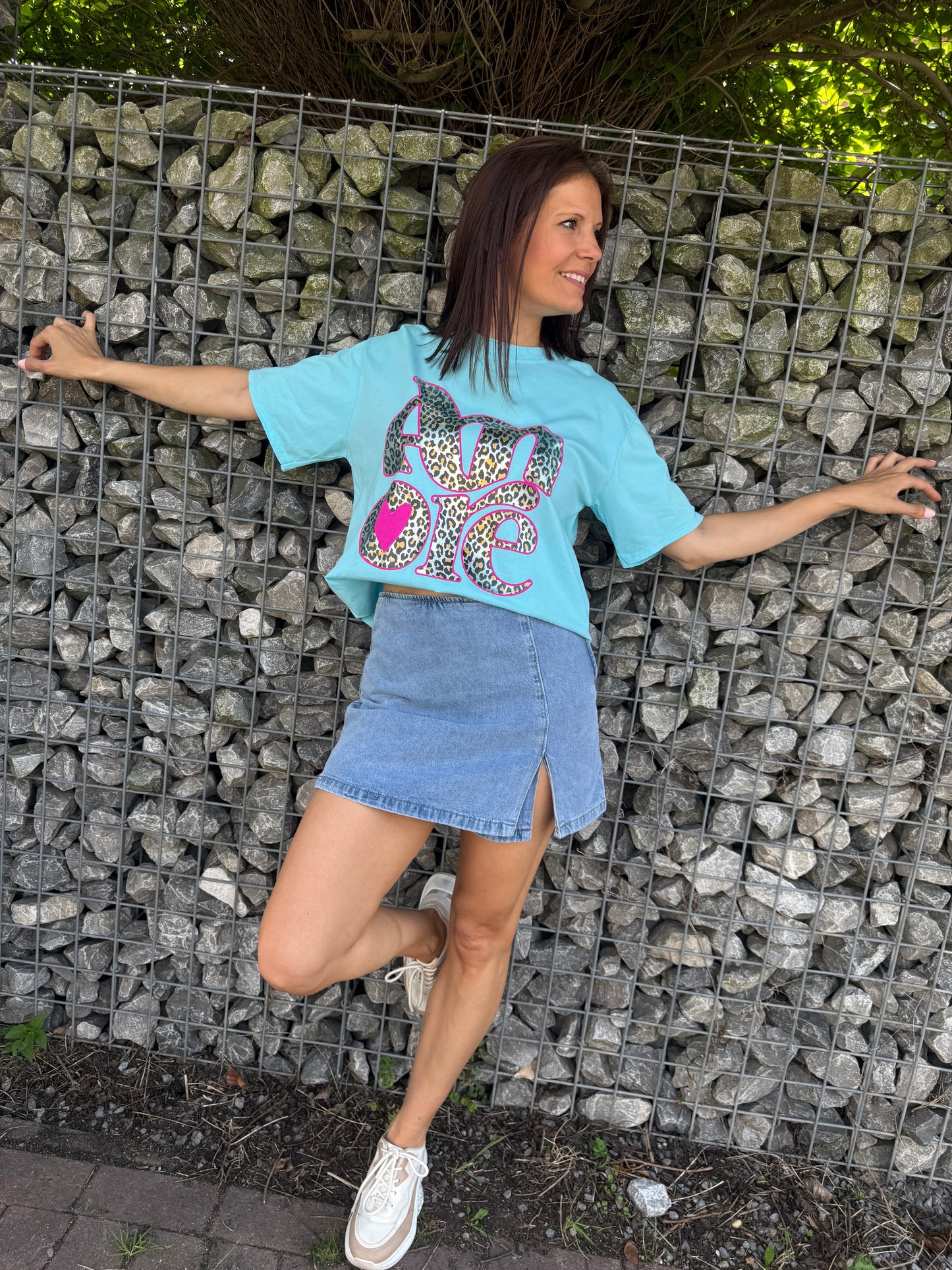 T-shirt Amore turquoise