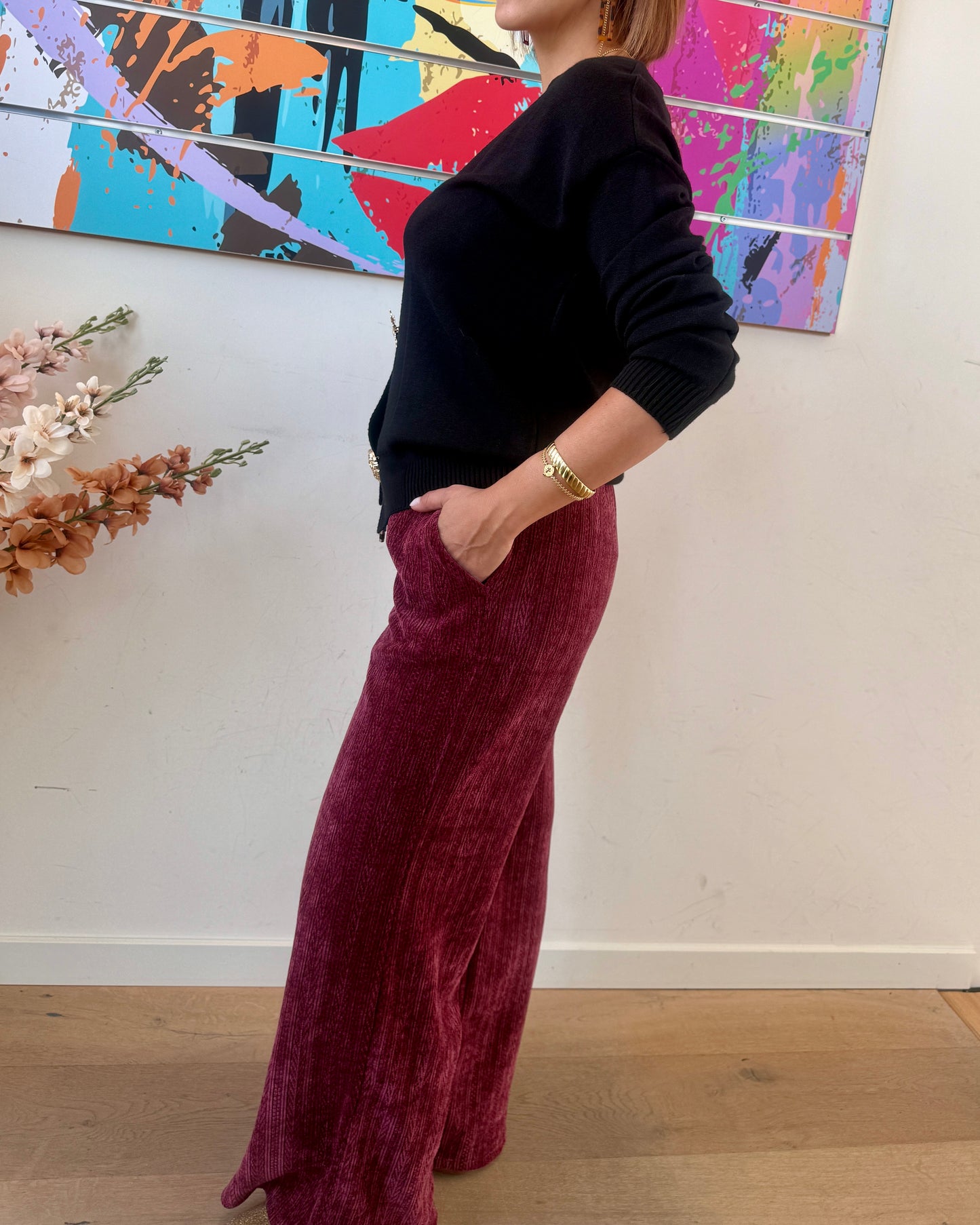 Pantalon Isaac bordeaux