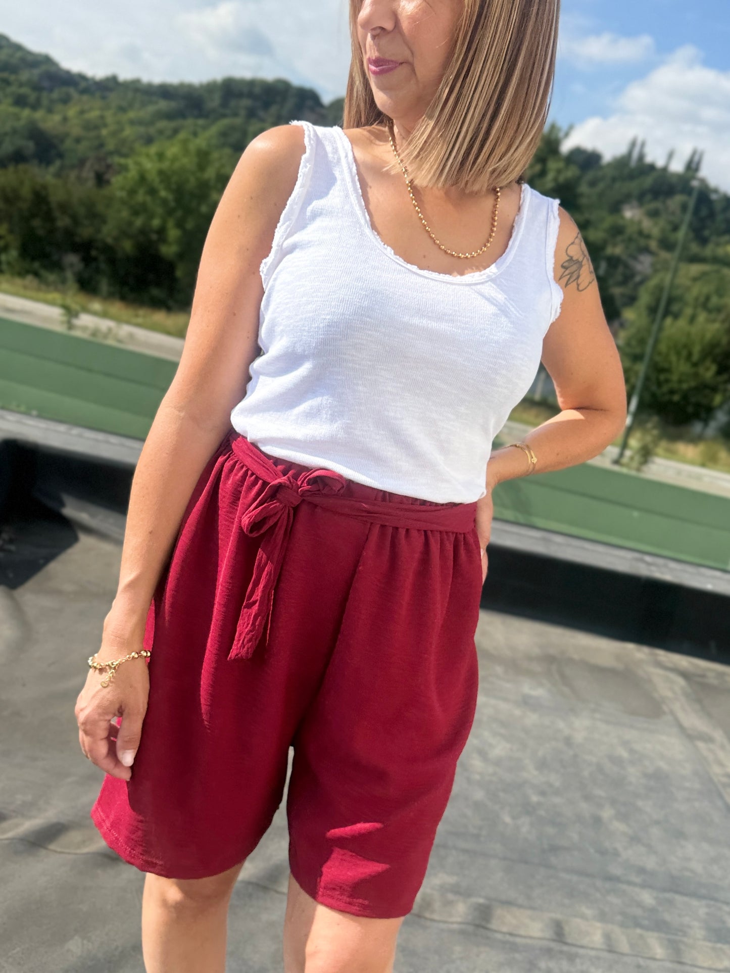 Top Virginia blanc