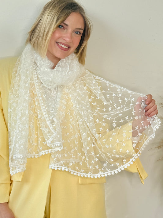 Foulard Sophia blanc