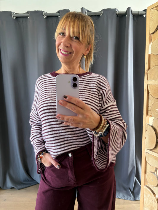 Pull Manille bordeaux