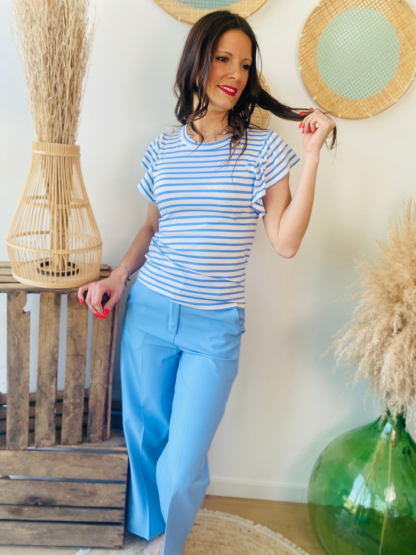 T-shirt Martha bleu ciel