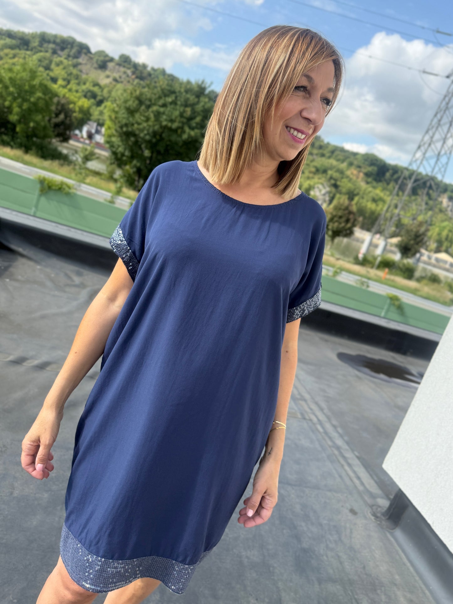 Robe Katarina bleu marine