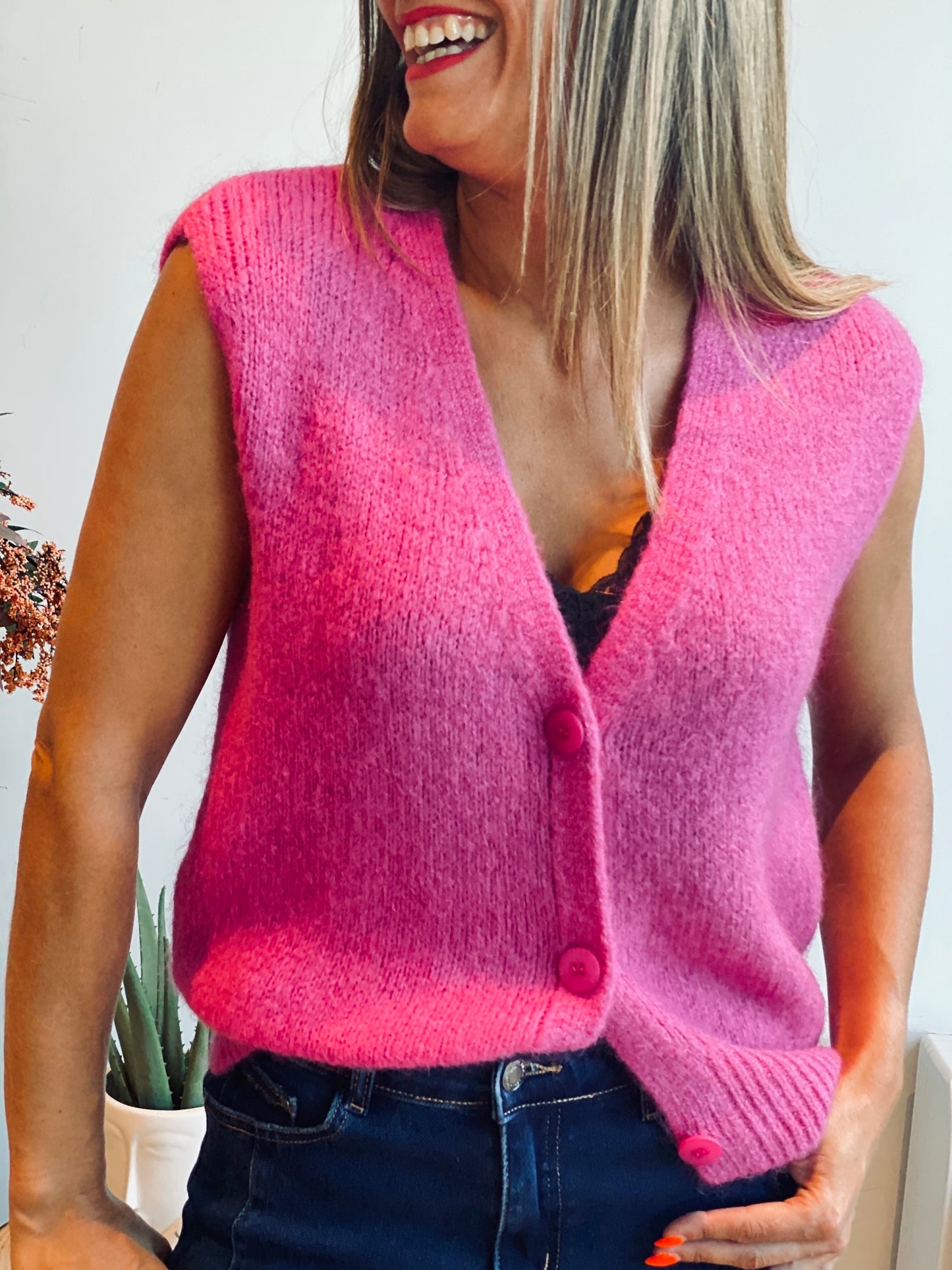 Gilet Maéva fuschia