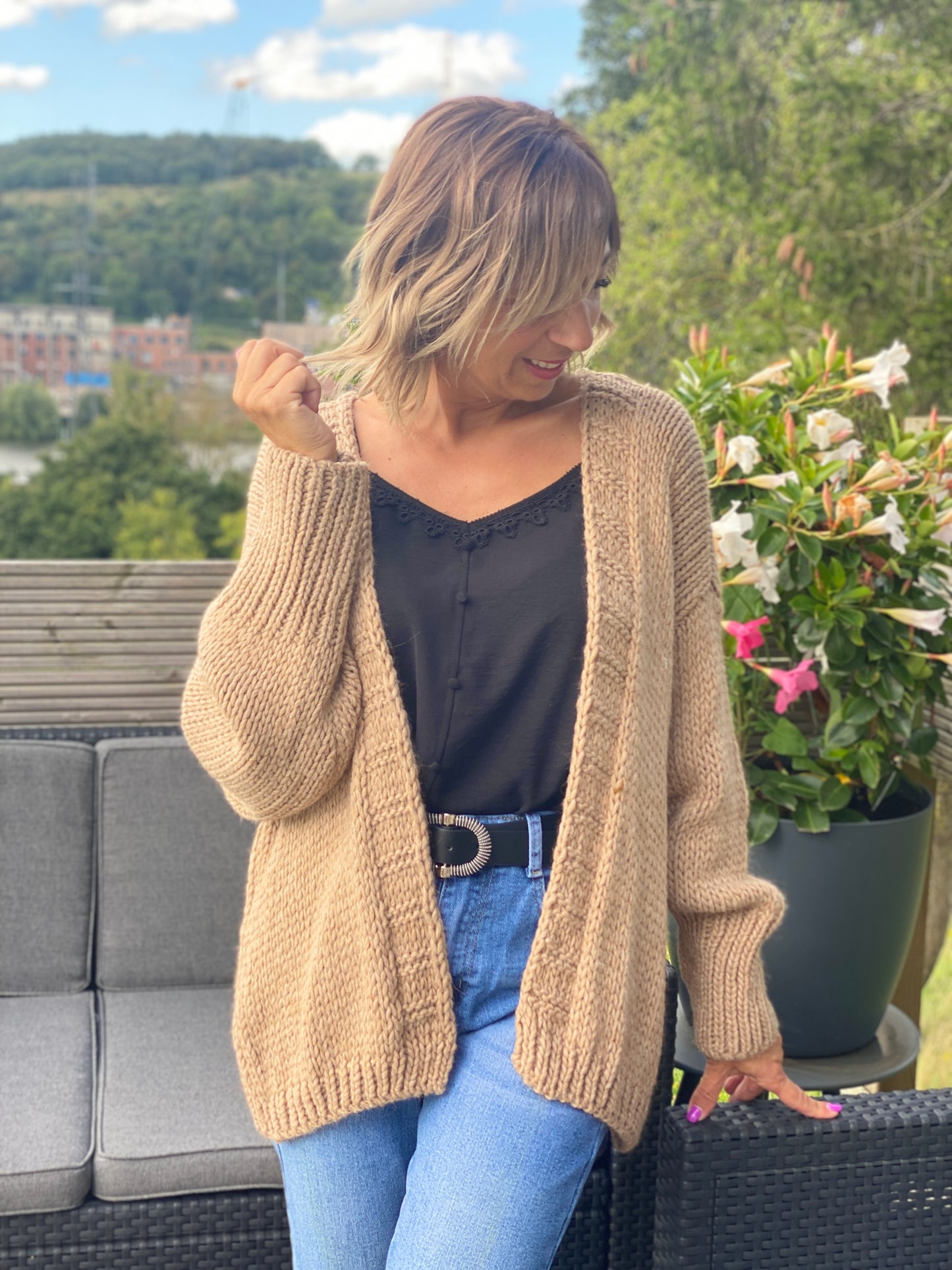 Gilet Emily camel clair