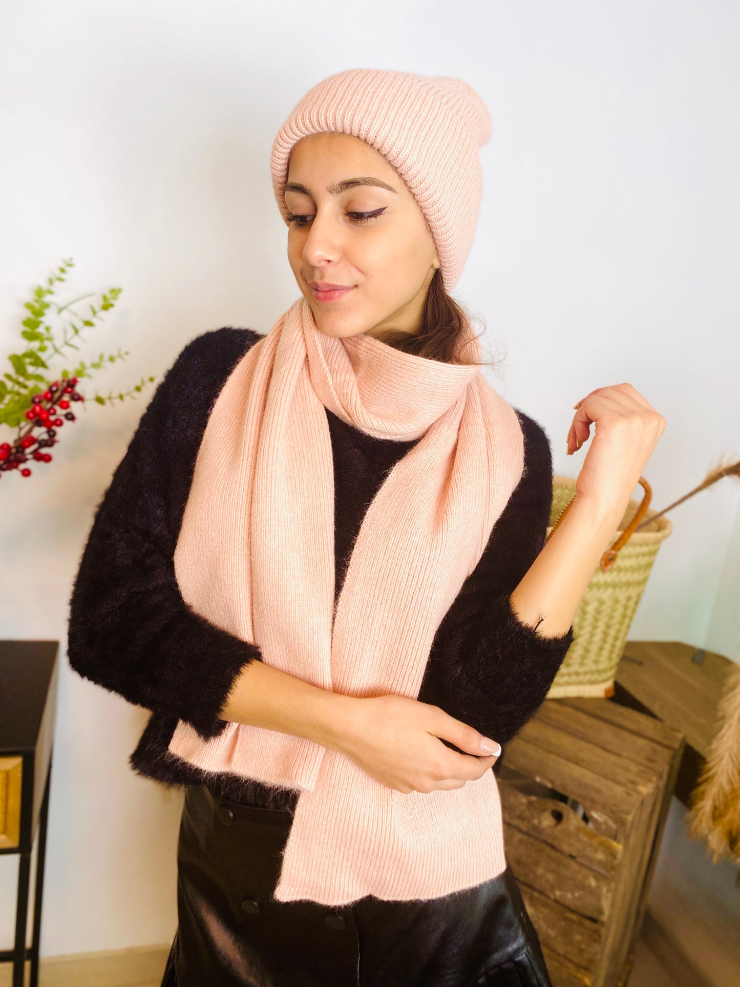 Bonnet Ondine rose