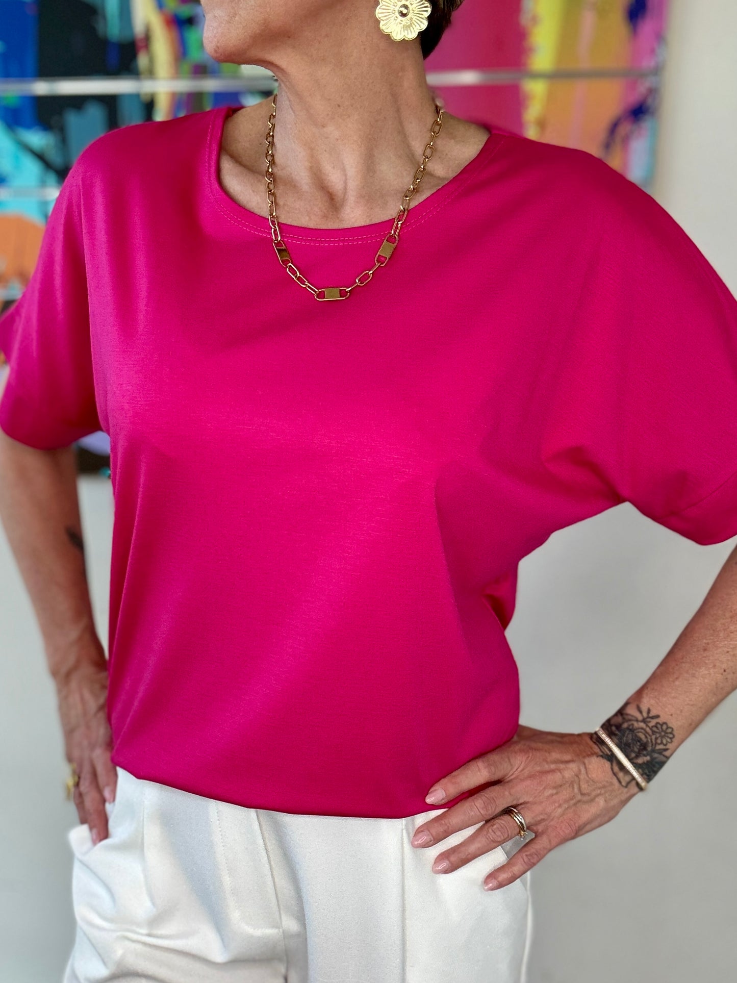 T-shirt Ophélia fuschia