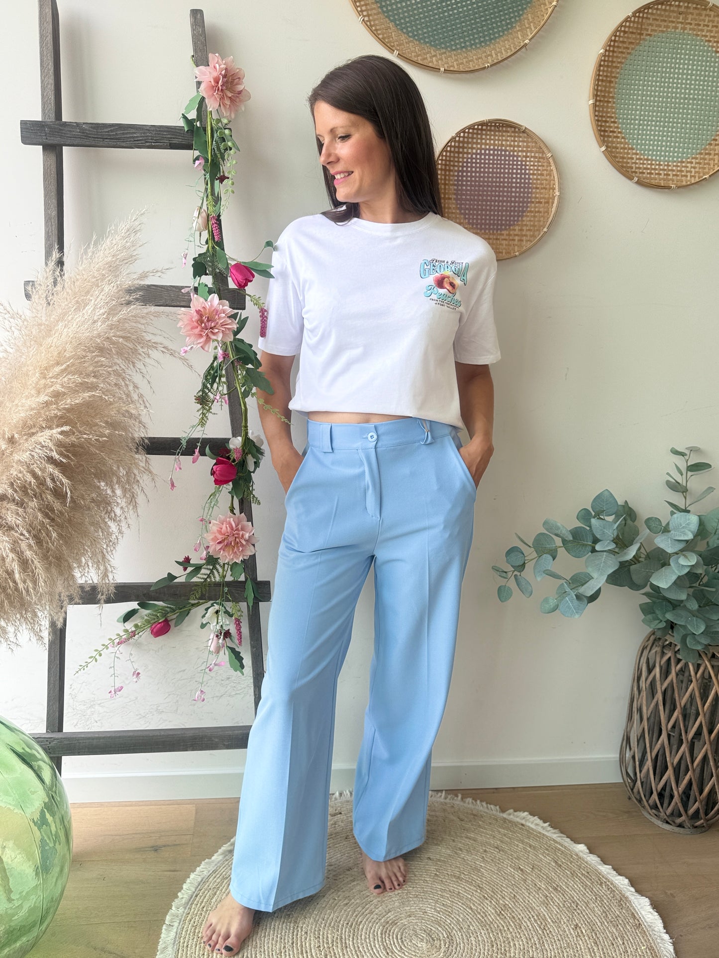 Pantalon Guisi Bleu ciel