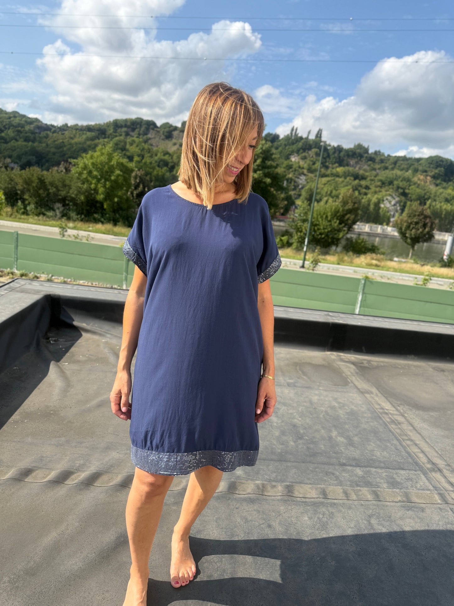 Robe Katarina bleu marine