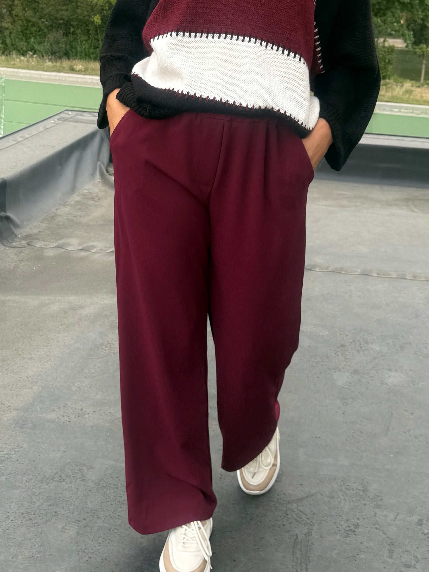 Pantalon Yolène Bordeaux