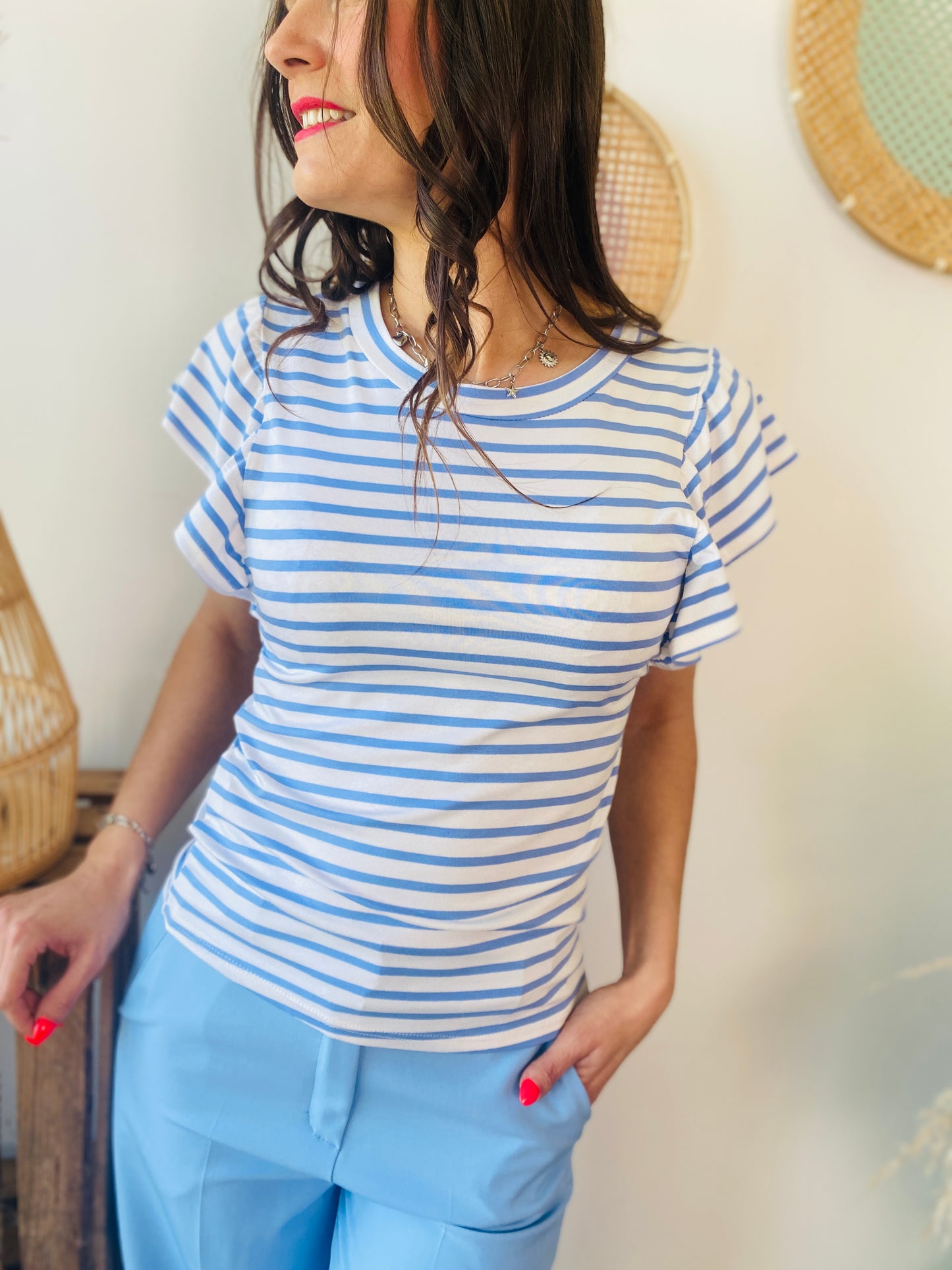 T-shirt Martha bleu ciel