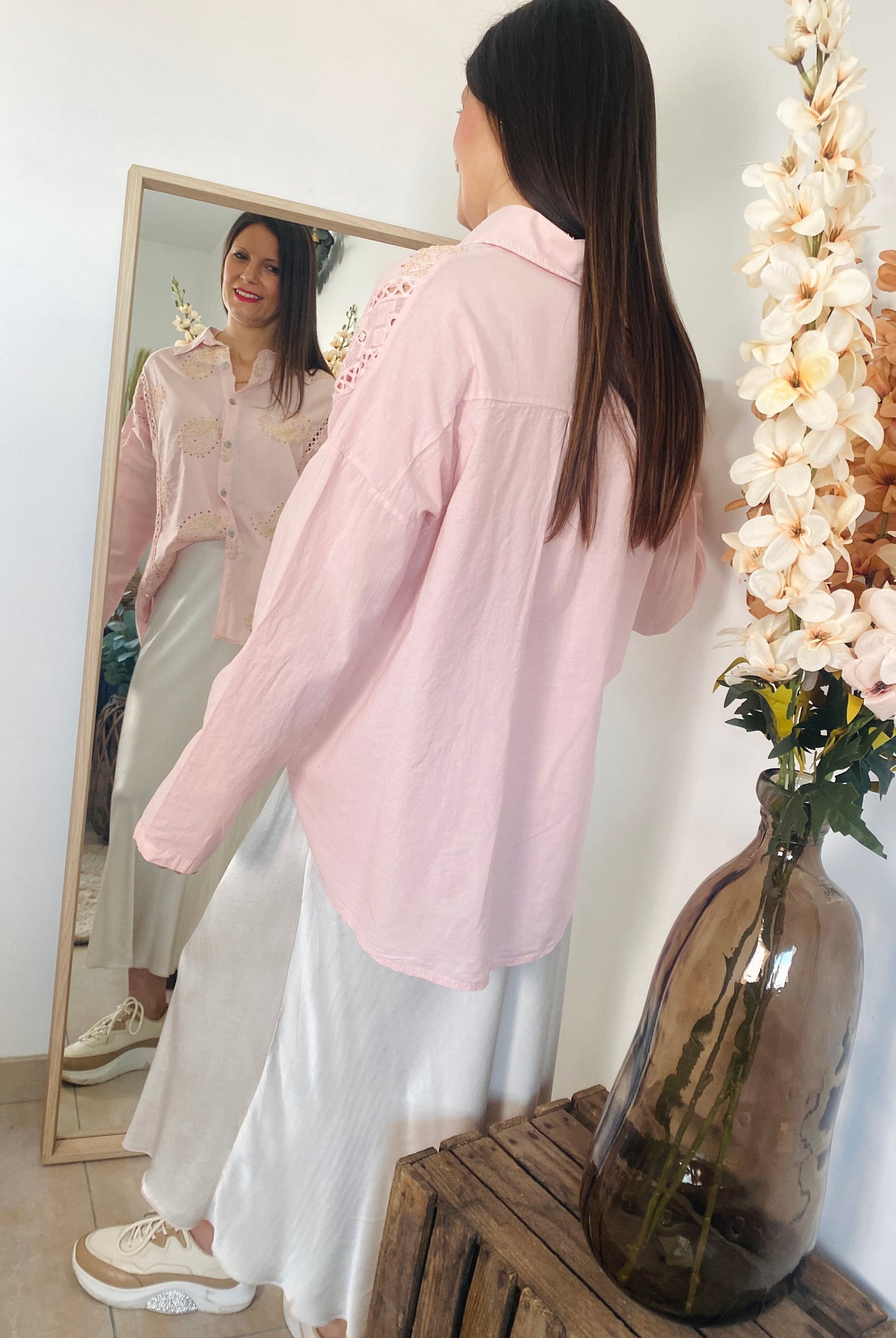 Chemisier Pascaline rose