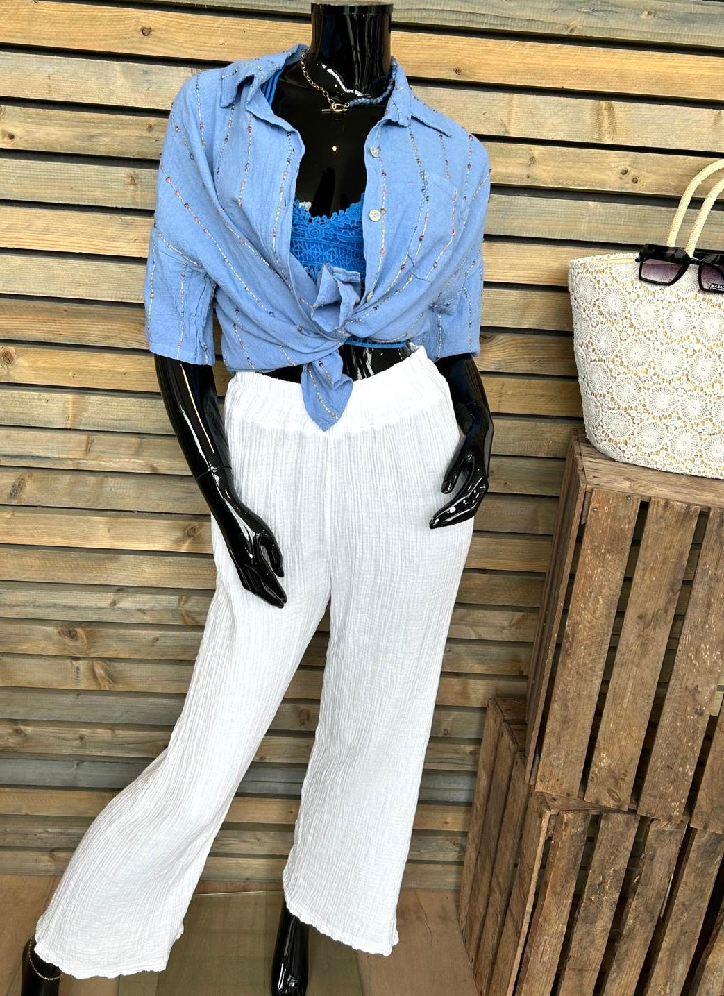 Chemisier Béatrice bleu jeans