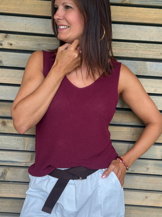 Top Coraline bordeaux