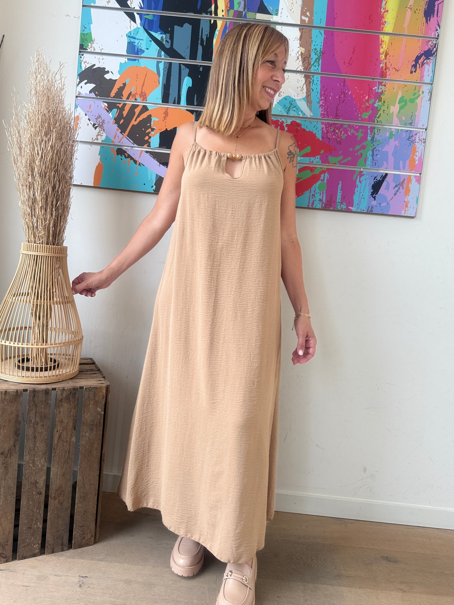 Robe Cléo camel