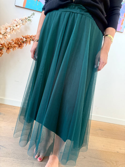 Jupe Jeanne vert emeraude