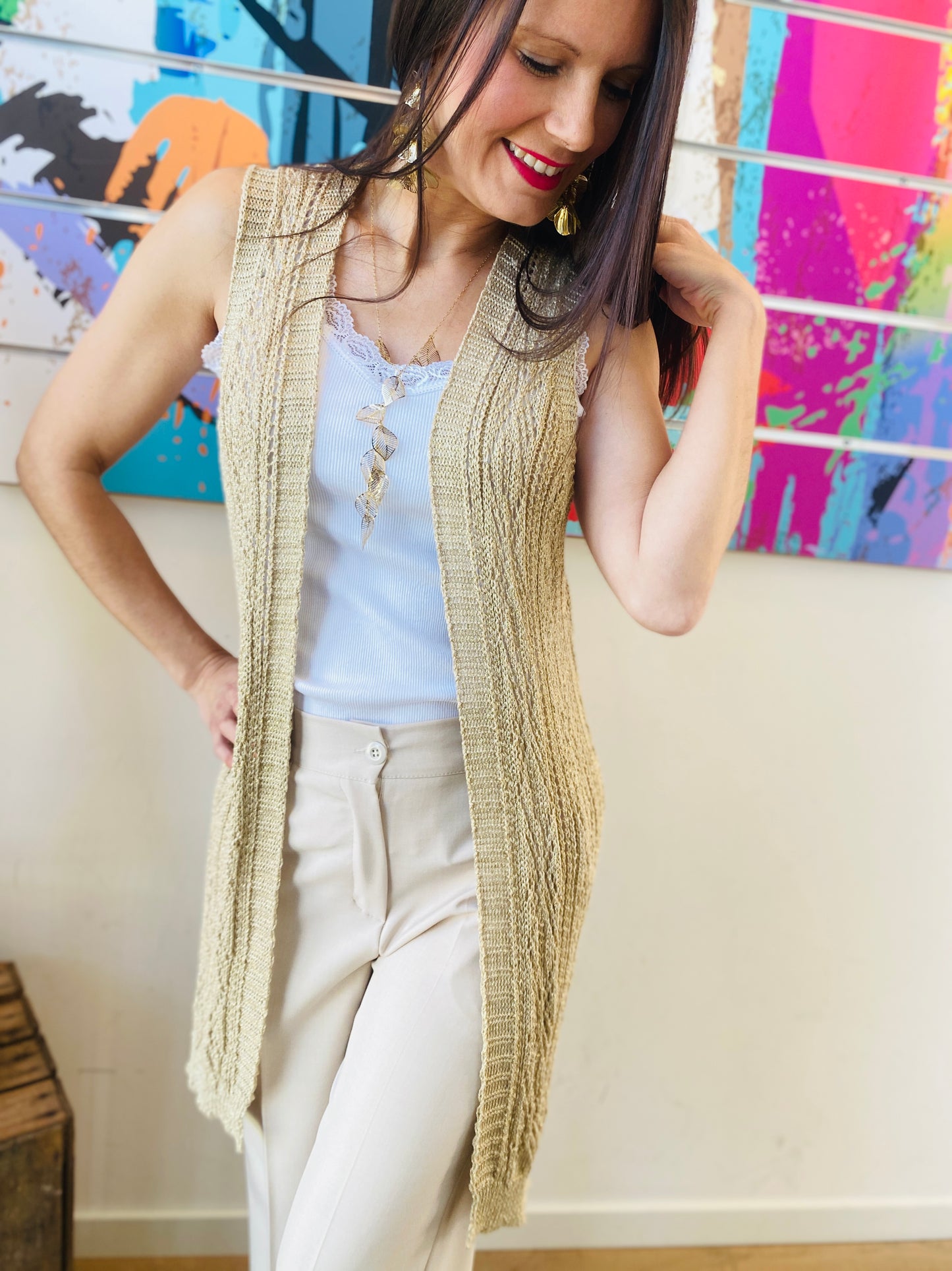 Gilet Véronica doré