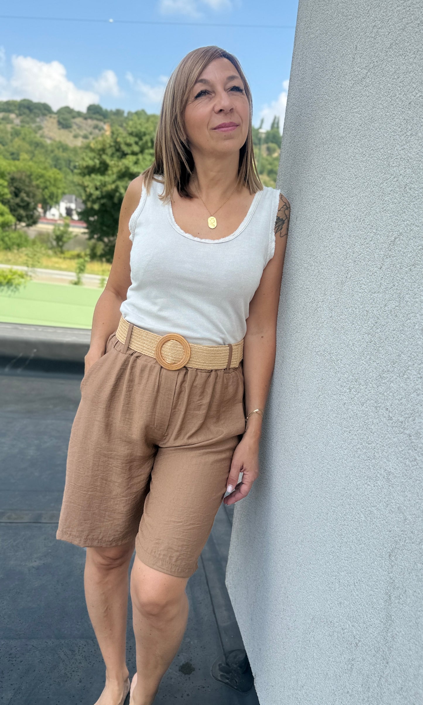 Top Virginia blanc