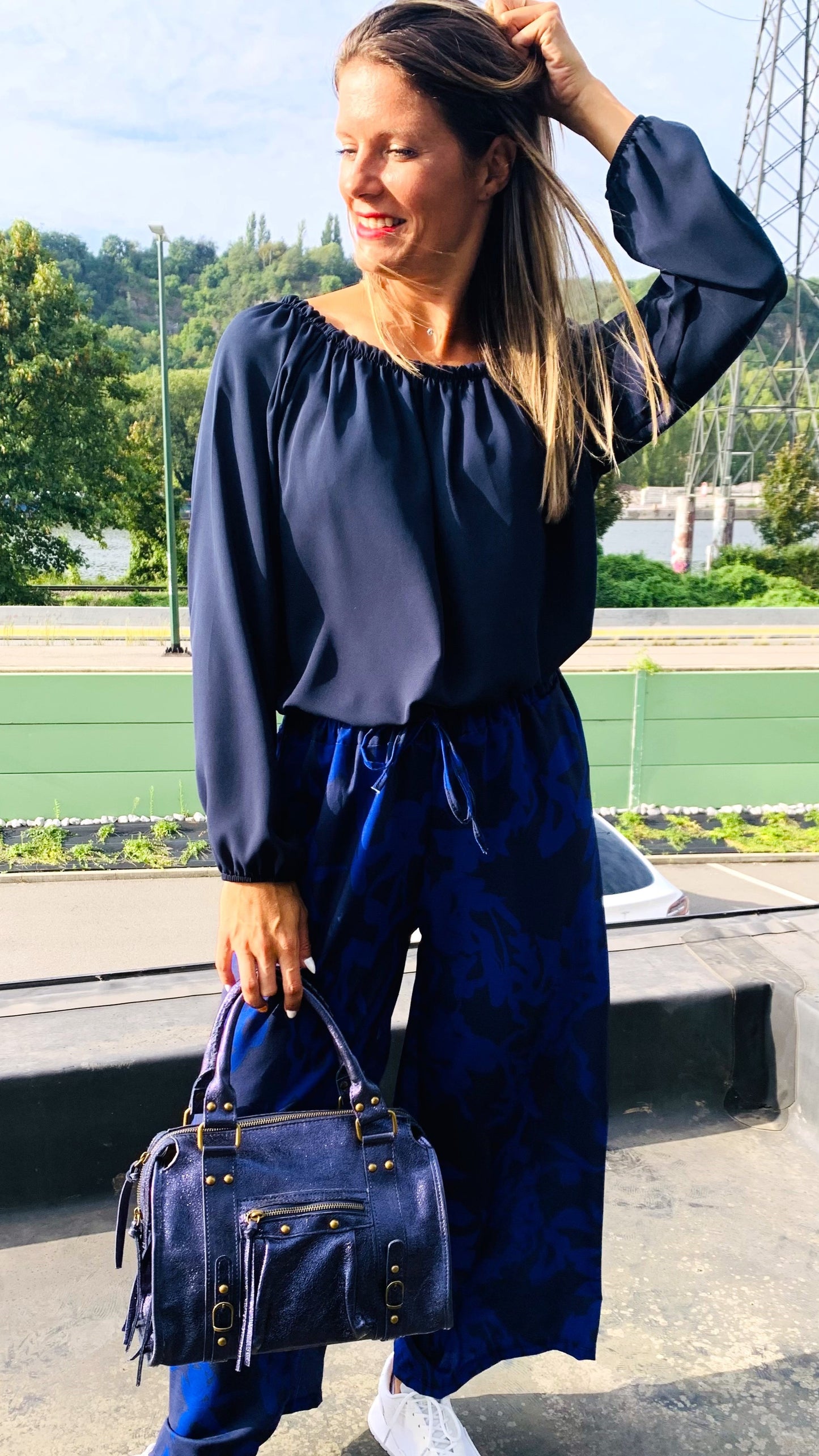 Pantalon Gabie bleu marine