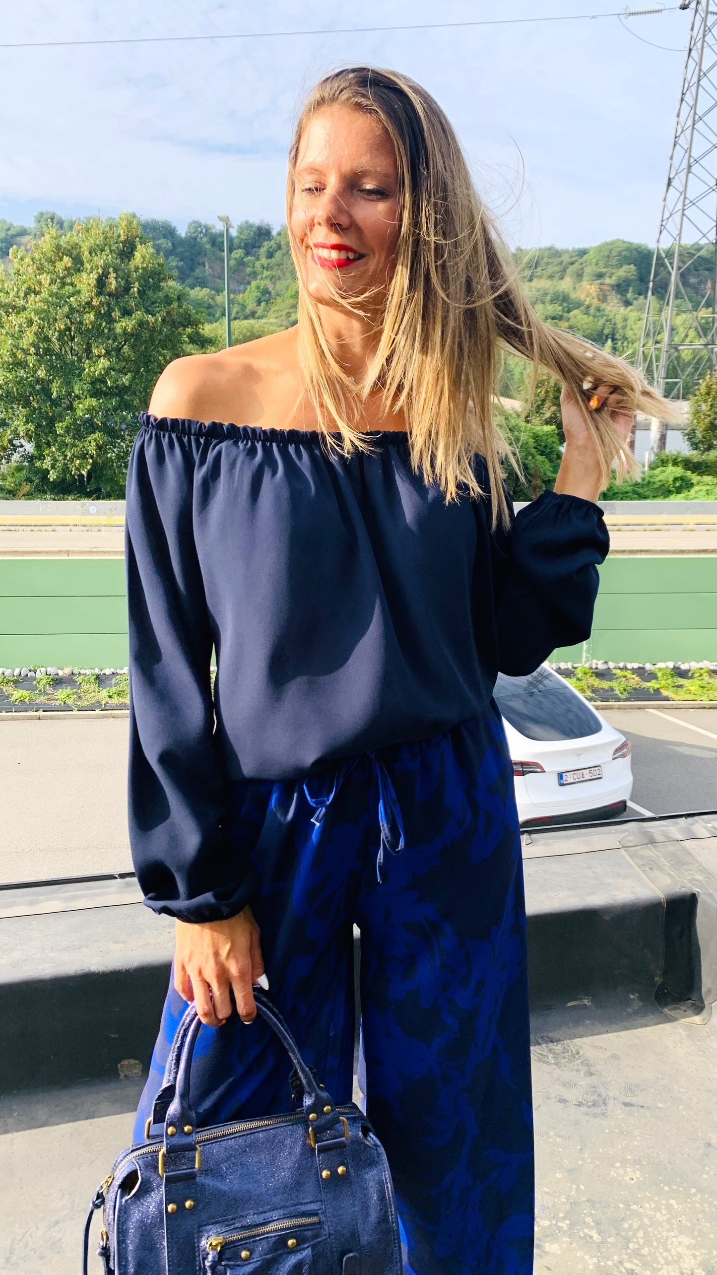 Blouse Laurel bleu marine