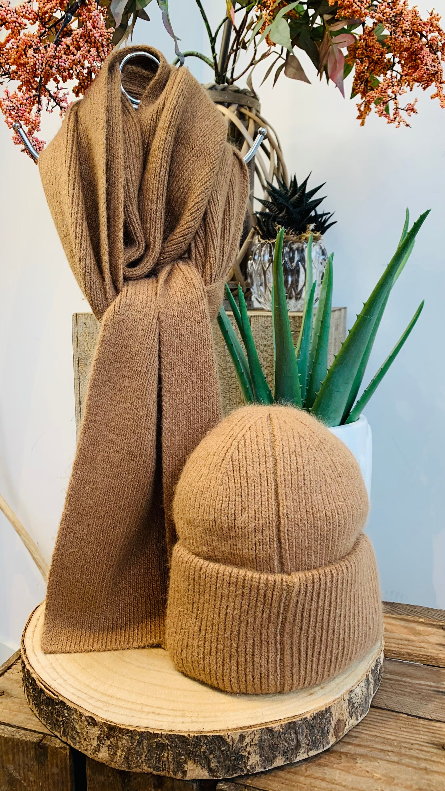 Bonnet Ondine camel
