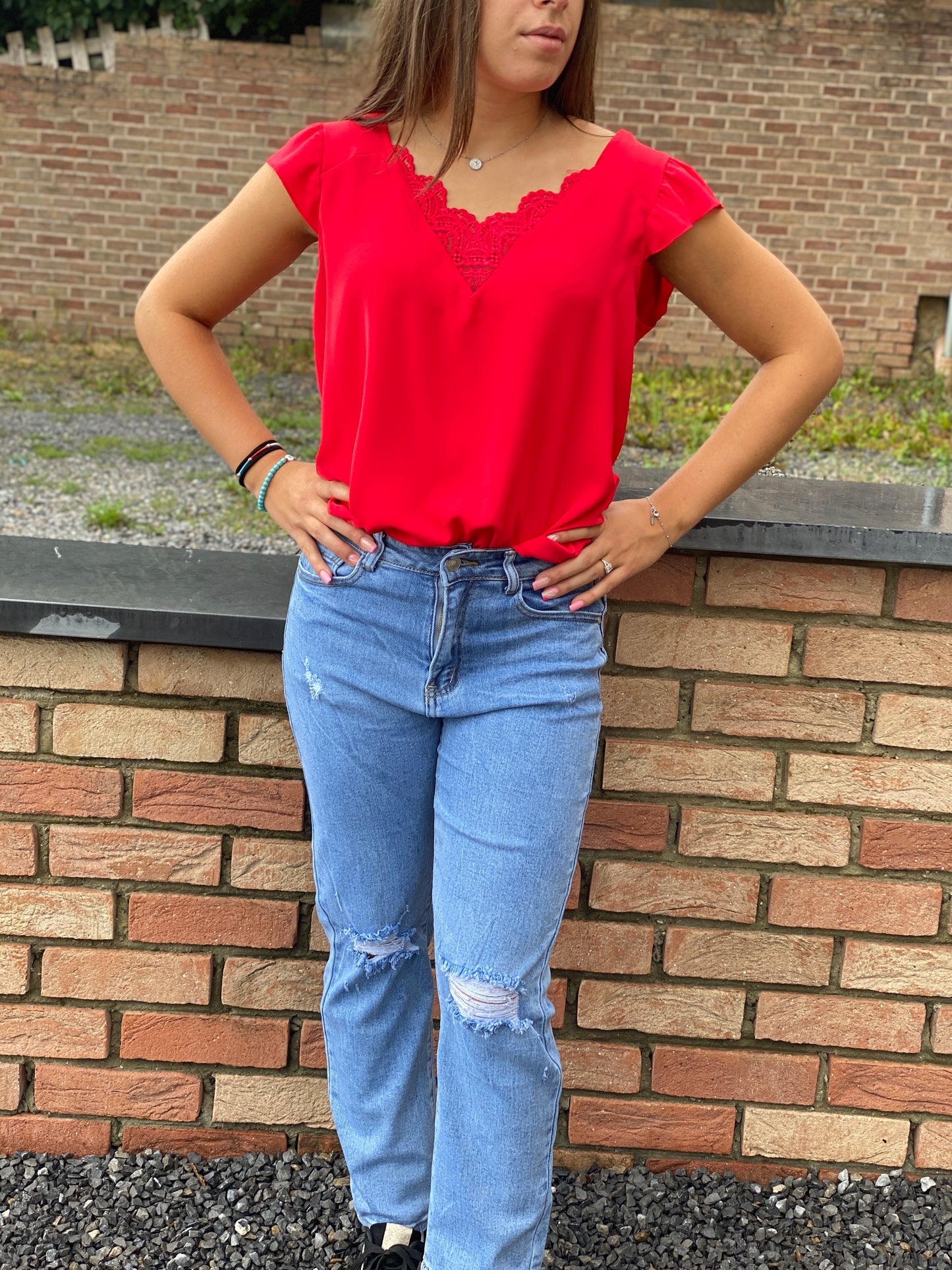Blouse Iris rouge