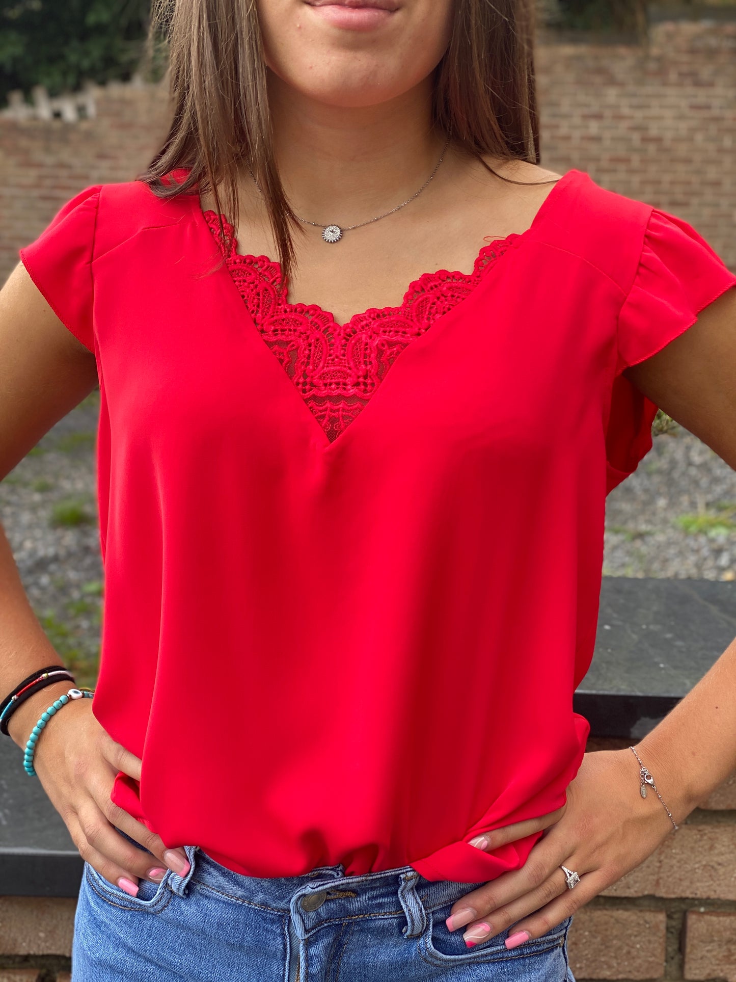Blouse Iris rouge