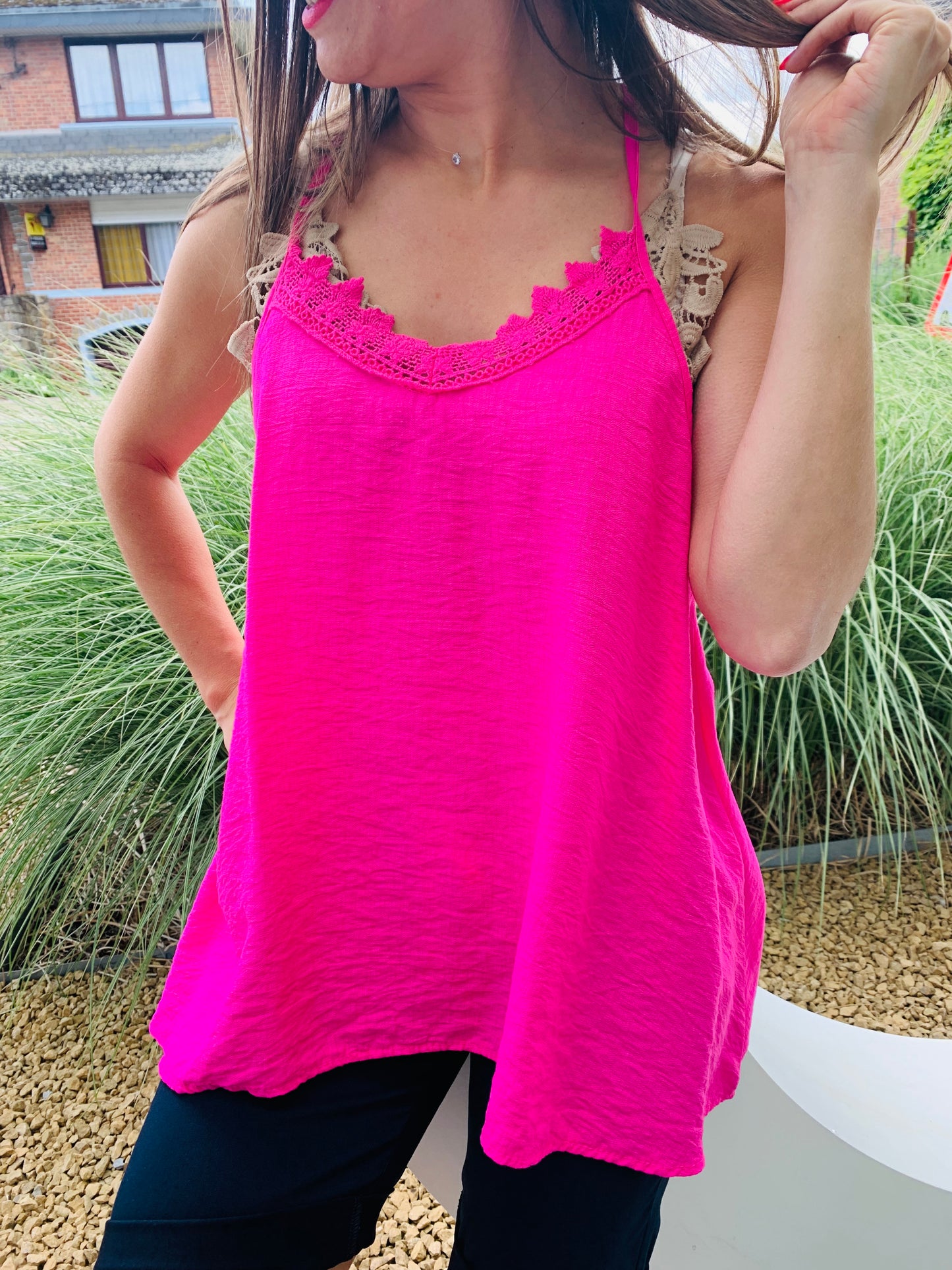 Top Viviane fuschia