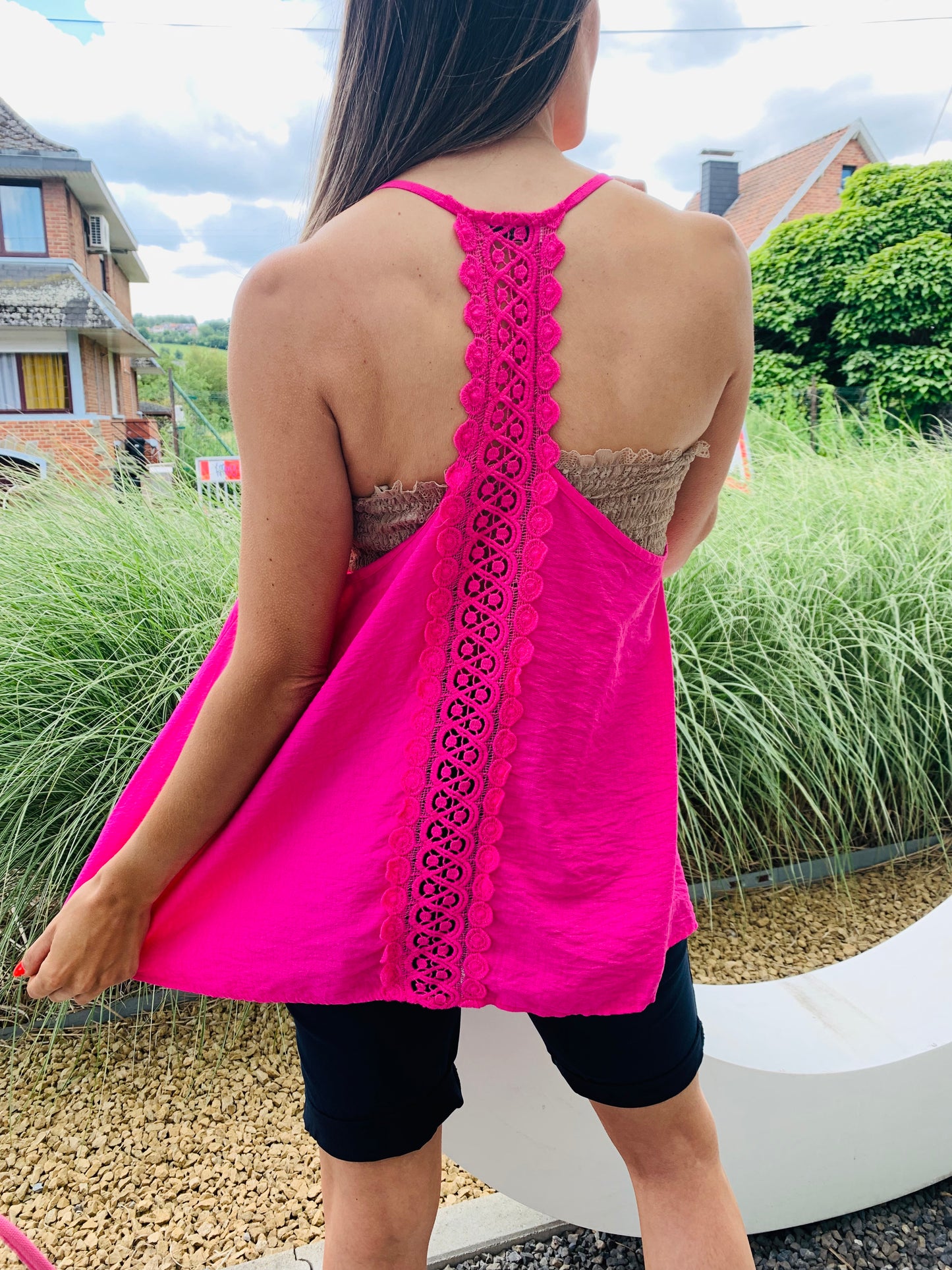 Top Viviane fuschia