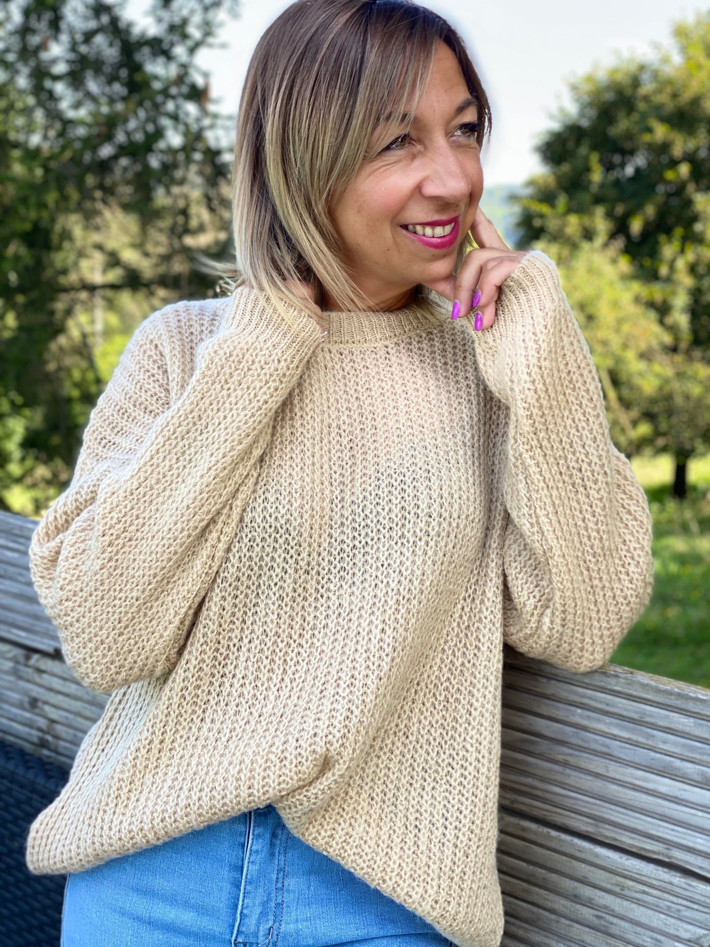 Pull Hedi beige