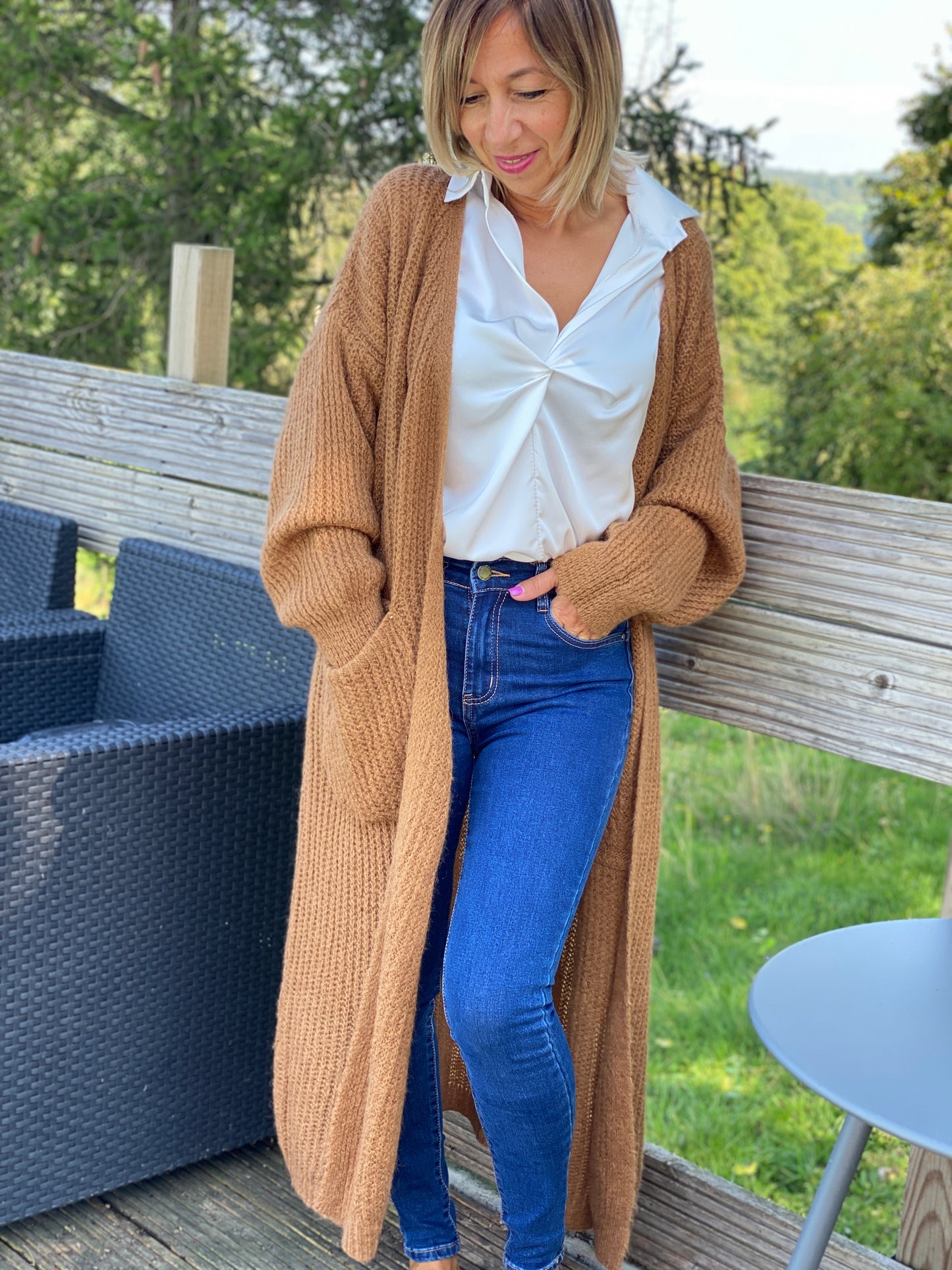 Gilet Justine camel