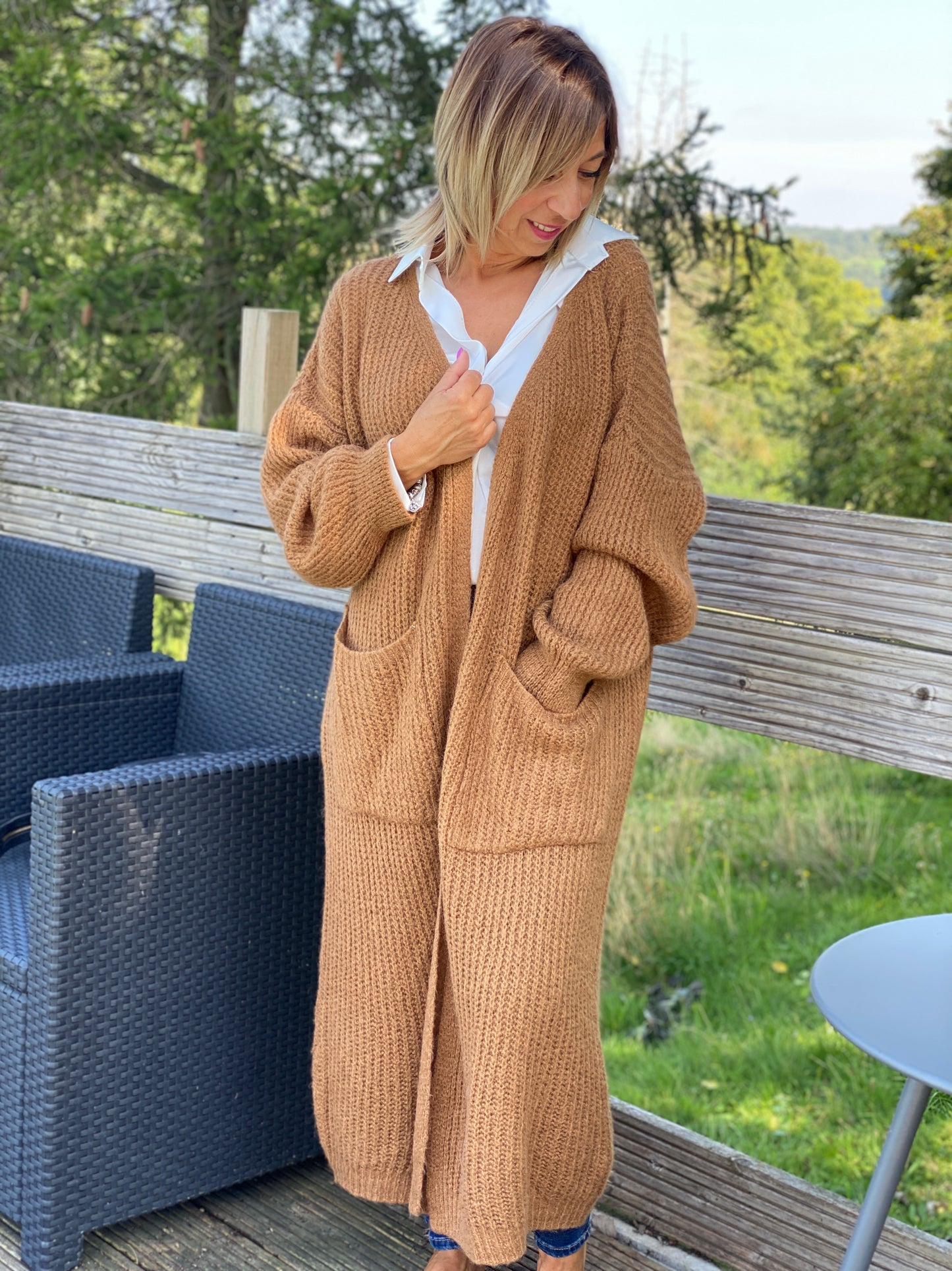 Gilet Justine camel